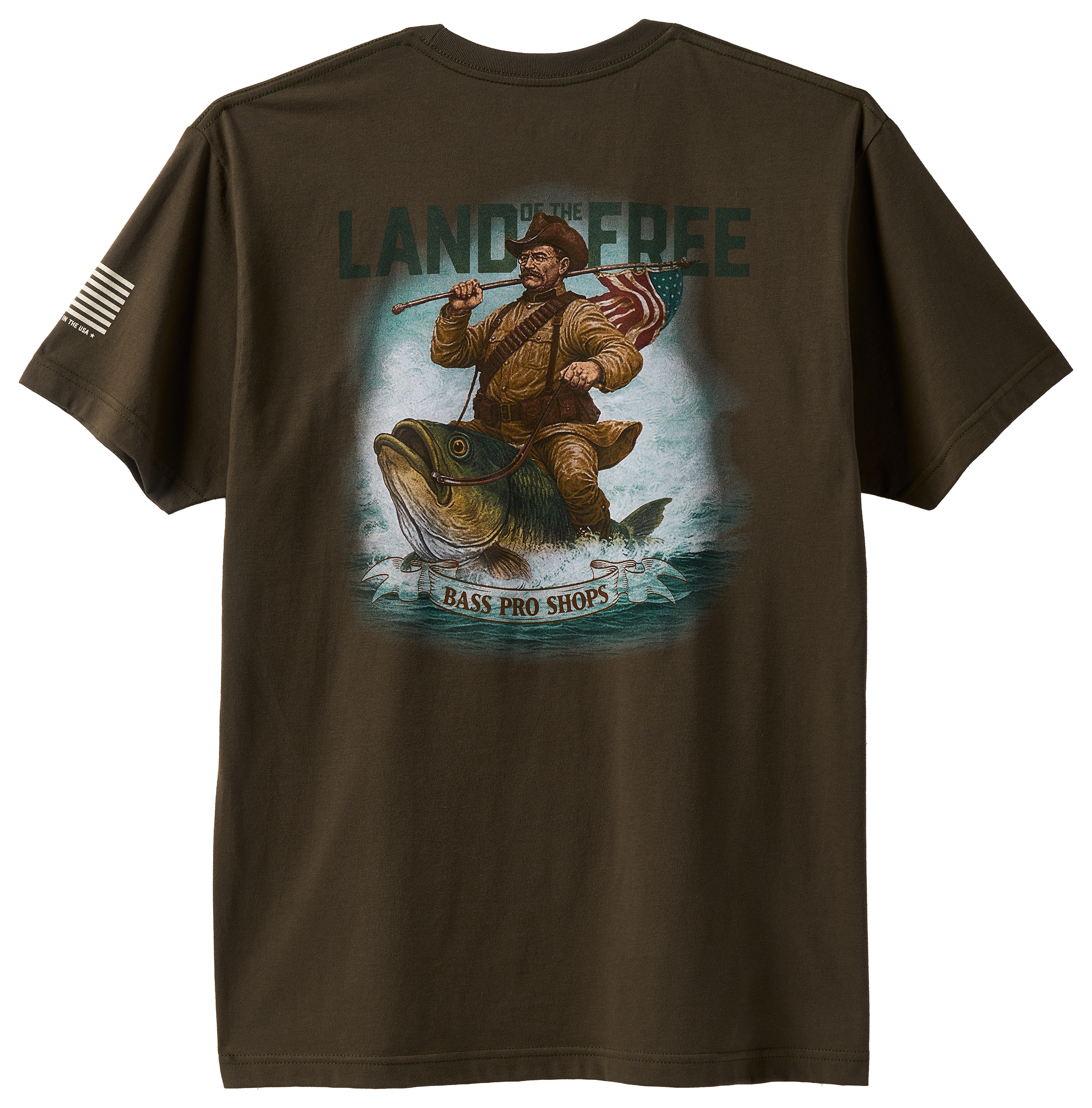Image of Land of the Free Bass Pro Shops Roosevelt Ride Short-Sleeve T-Shirt