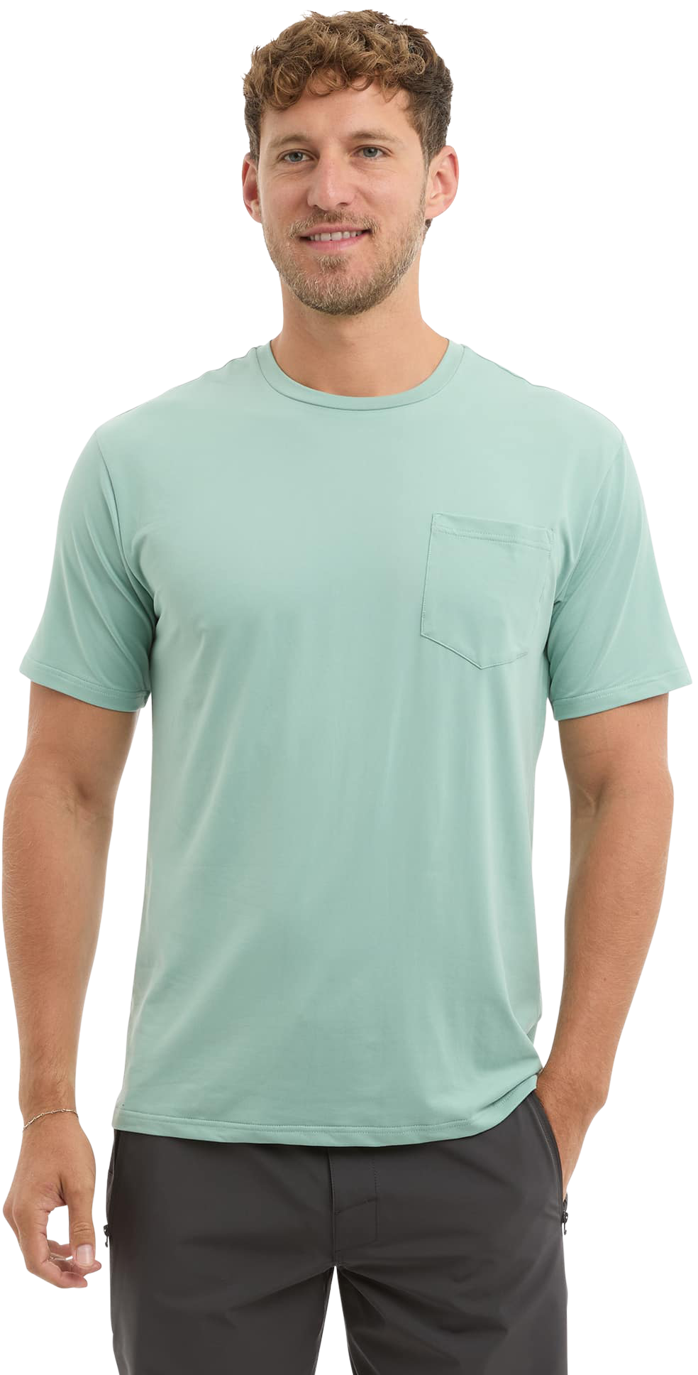 Image of Pelagic Freespool Short-Sleeve Pocket T-Shirt - Sage