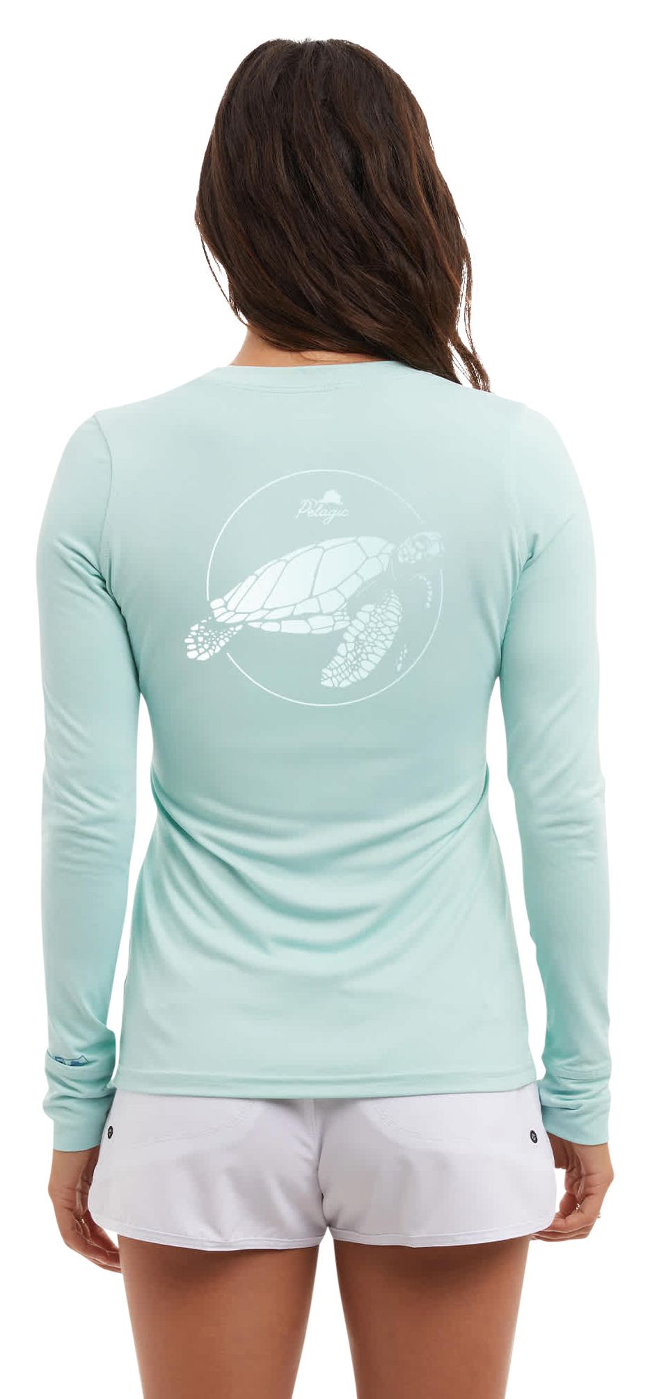 Image of Pelagic Aquatek Tortuga Long-Sleeve Fishing Shirt - Turquoise