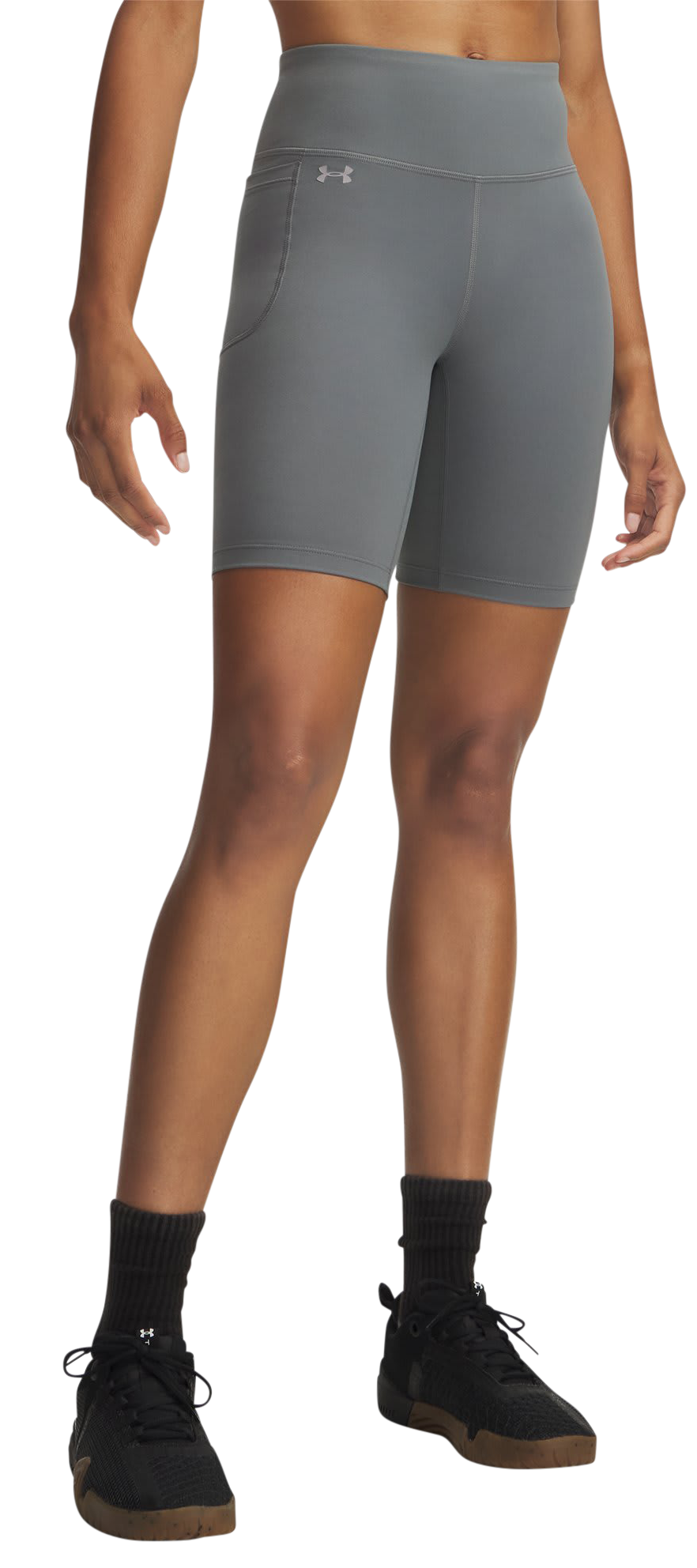 Image of Under Armour Motion Bike Shorts - Clay Green/Titanium