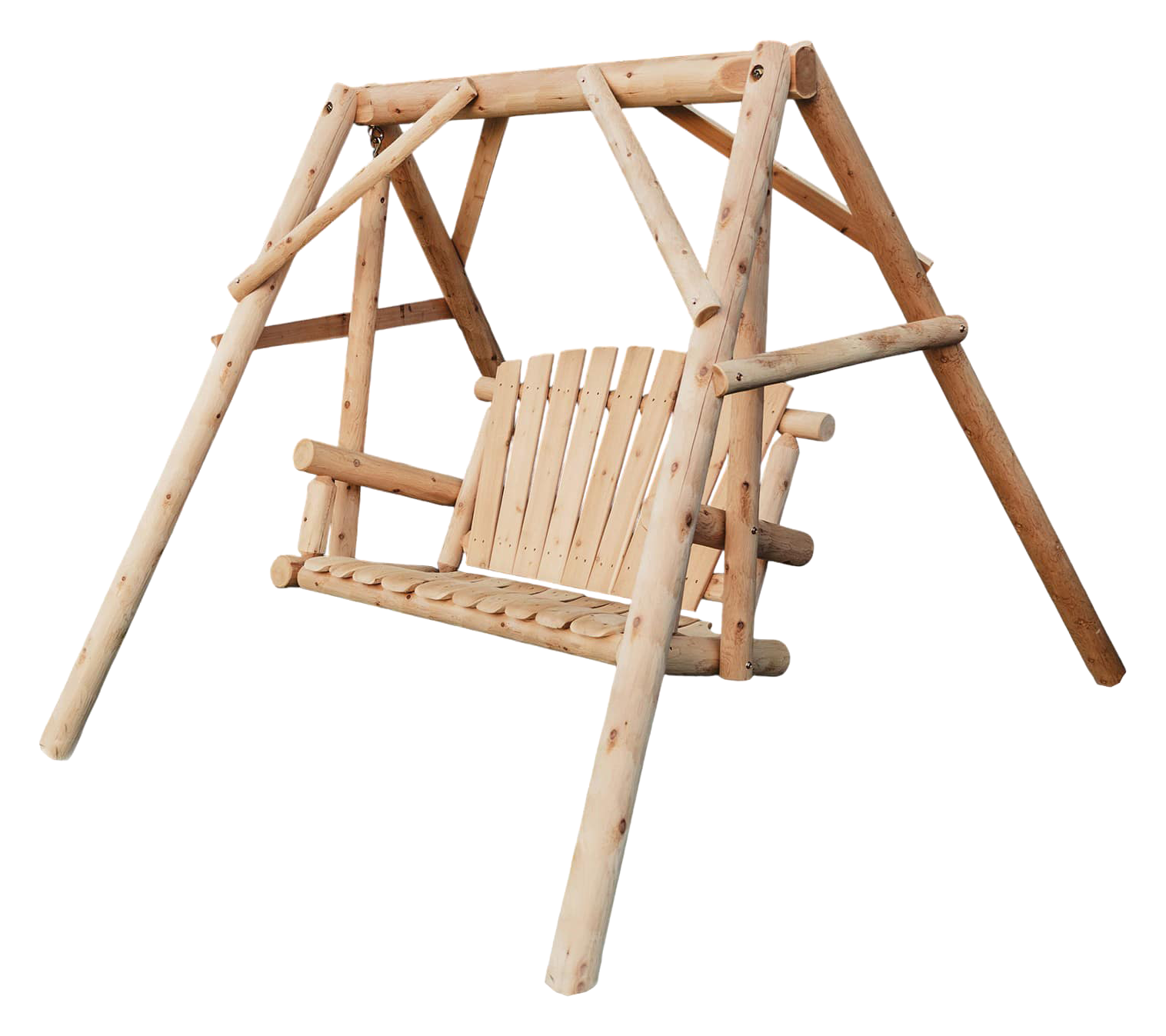 Image of "Log Cabin Rustics Cedar Log Yard Swing - 87""L x 70""W x 66""H"