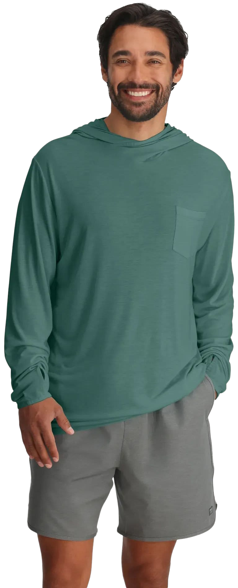 Image of Free Fly Bamboo Lightweight Hoodie - Sea Pine