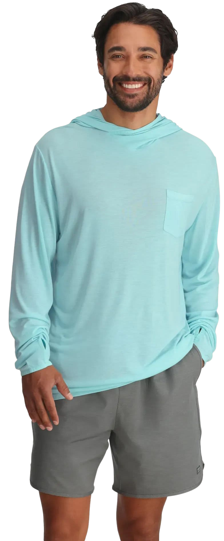 Image of Free Fly Bamboo Lightweight Hoodie - Bahama Blue