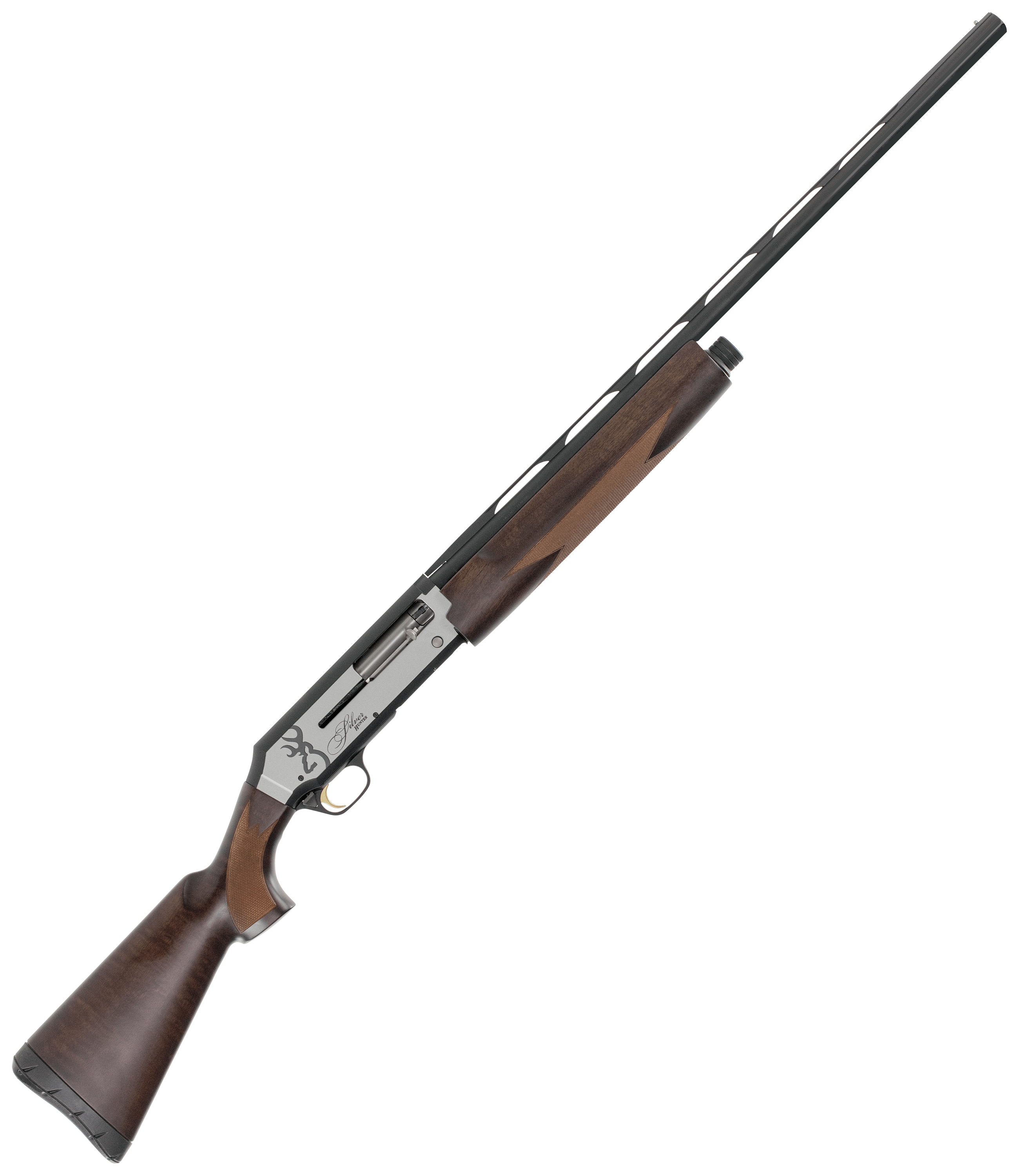 Image of "Browning Silver Field Micro Midas Semi-Auto Shotgun - 26"" - Matte Black - Wood Stock Satin Finish Walnut"