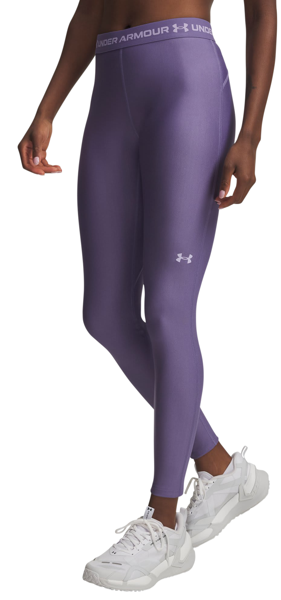 Image of Under Armour HeatGear Leggings - Purple Luxe/Purple Crest