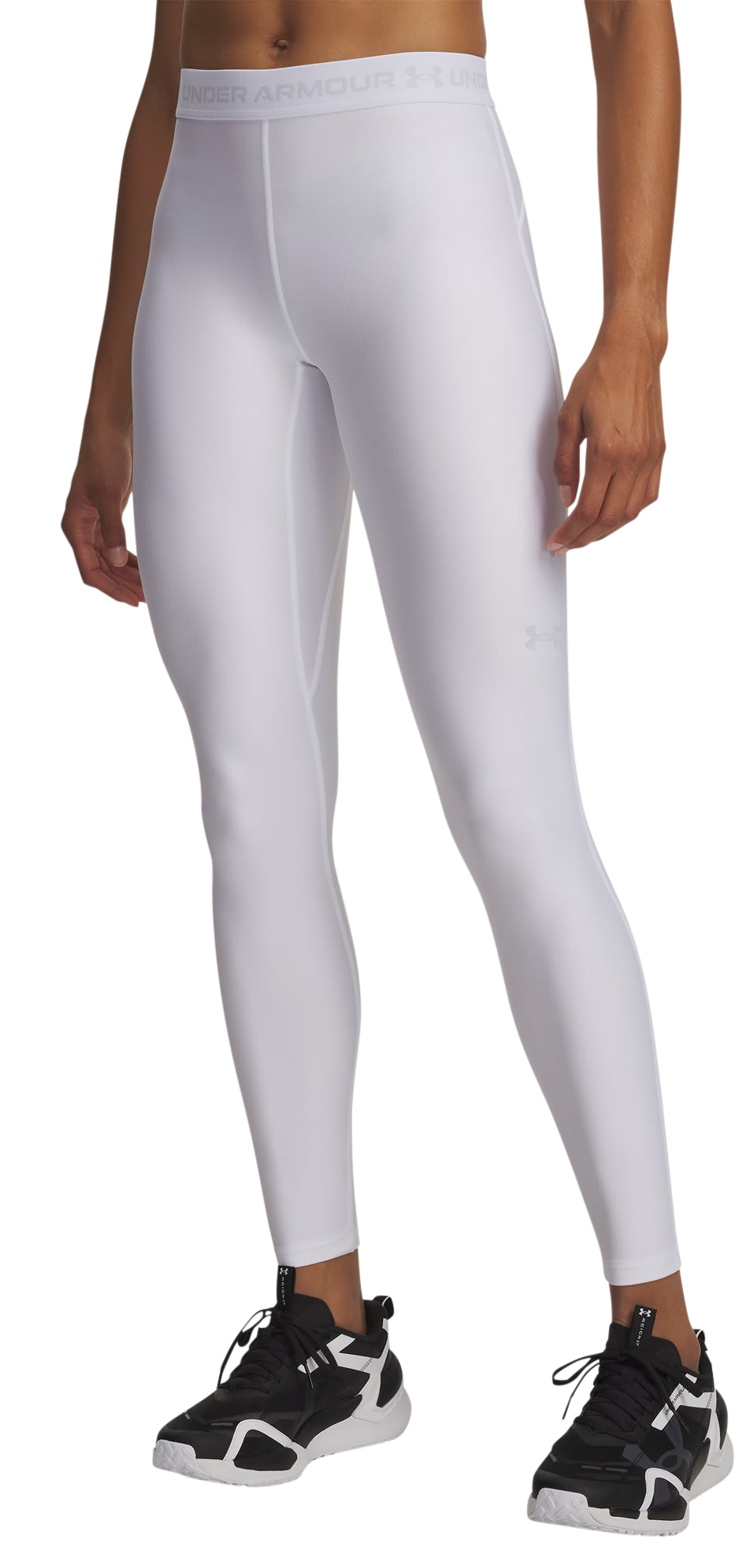 Image of Under Armour HeatGear Leggings - White/Halo Gray