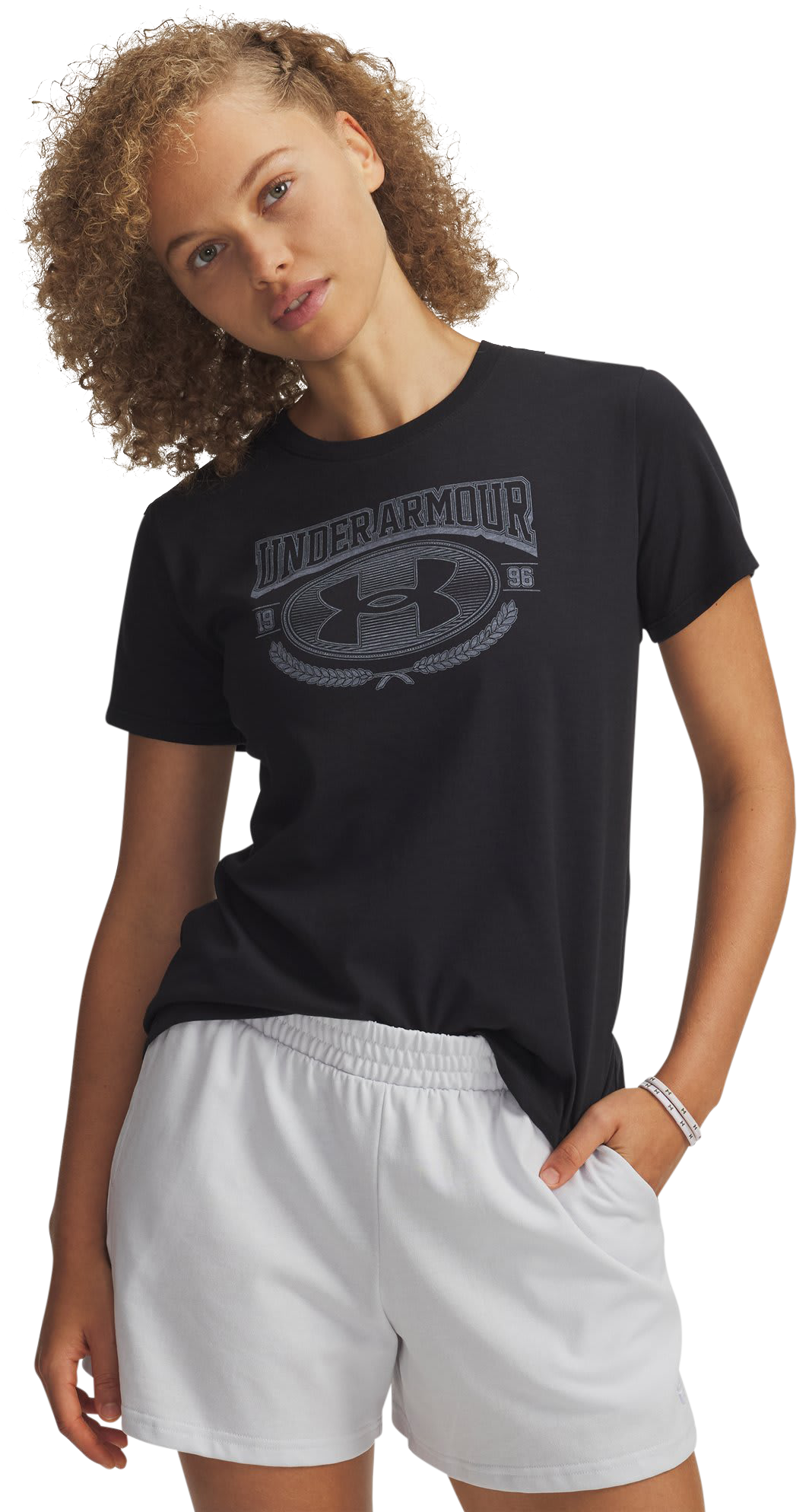 Image of Under Armour Varsity Short-Sleeve T-Shirt - Black/White