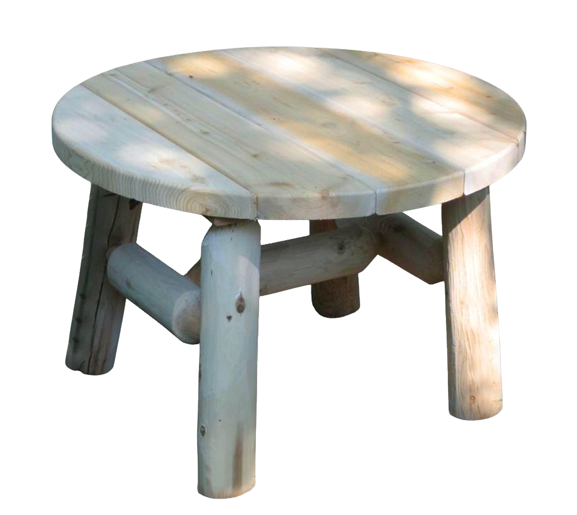 Image of Lakeland Mills Cedar Log Round Coffee Table