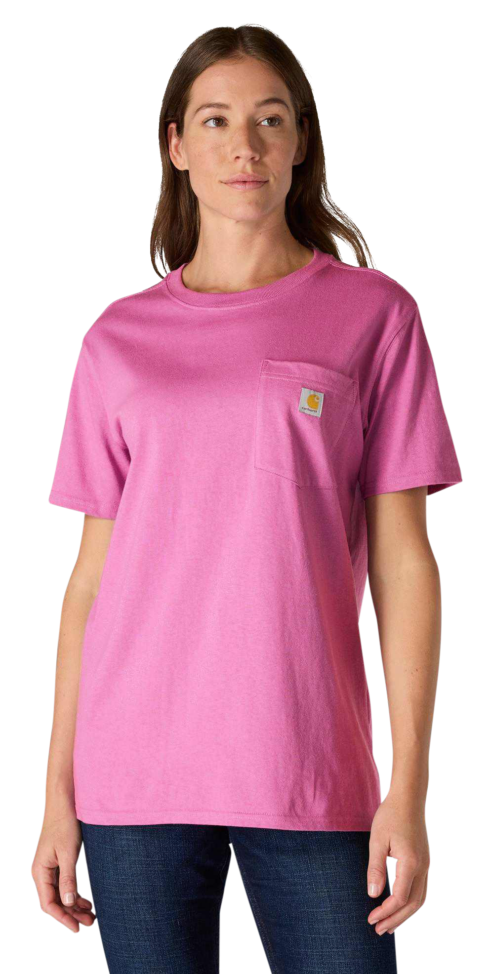Image of Carhartt Loose Fit Heavyweight Short-Sleeve Pocket T-Shirt - Electric Fuchsia