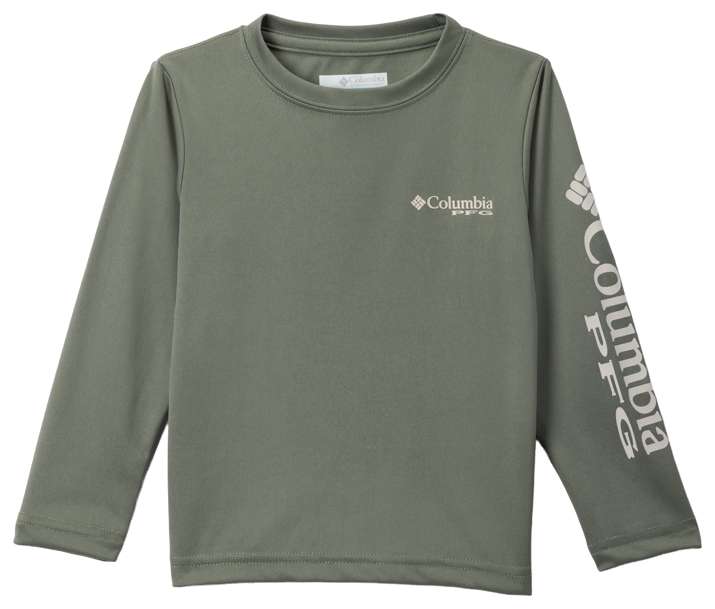 Image of Columbia Terminal Tackle Long-Sleeve Shirt for Toddlers - Cypress/Dark Stone Logo