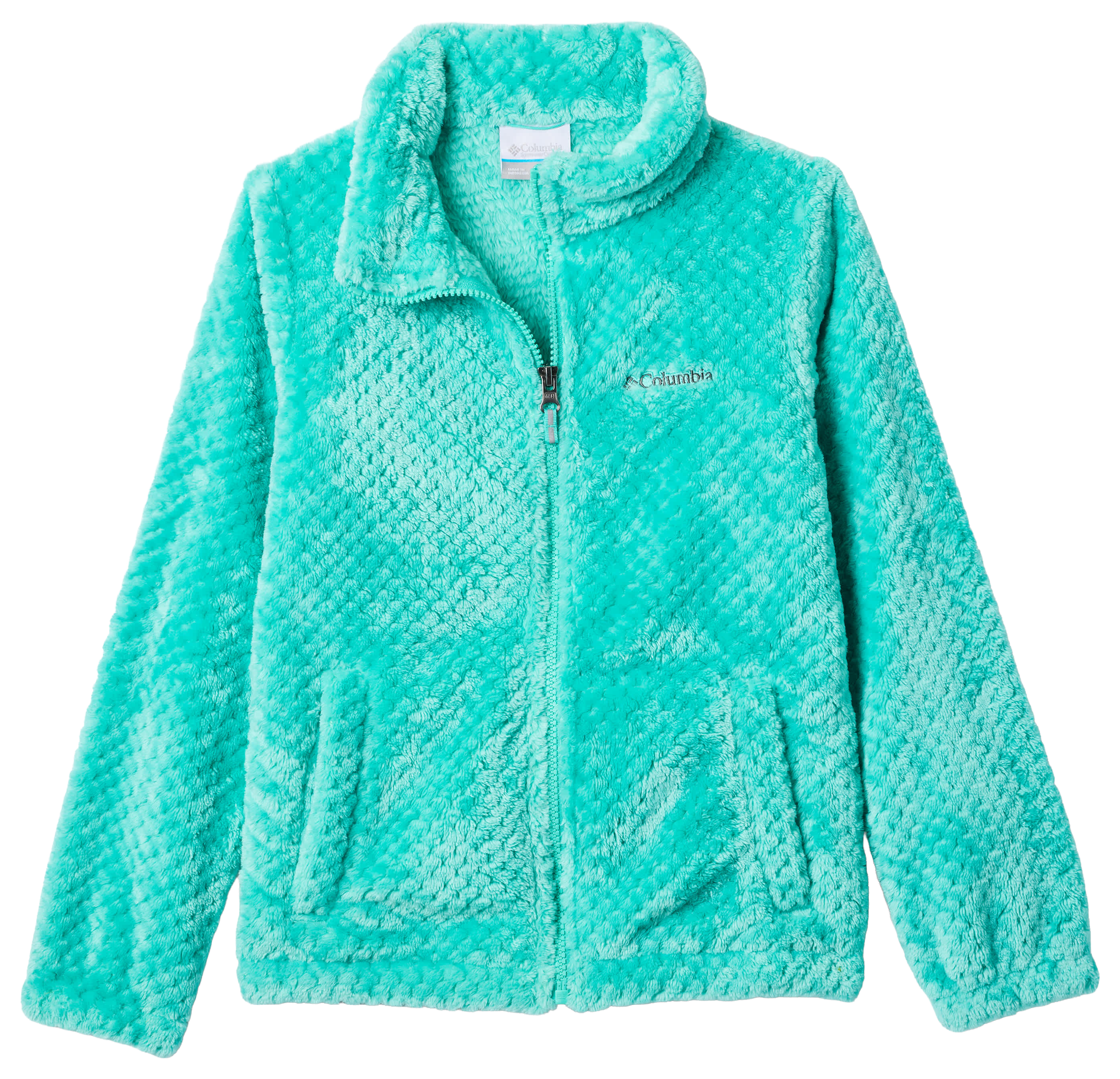 Image of Columbia Fire Side Sherpa Full-Zip Jacket for Kids - Dolphin