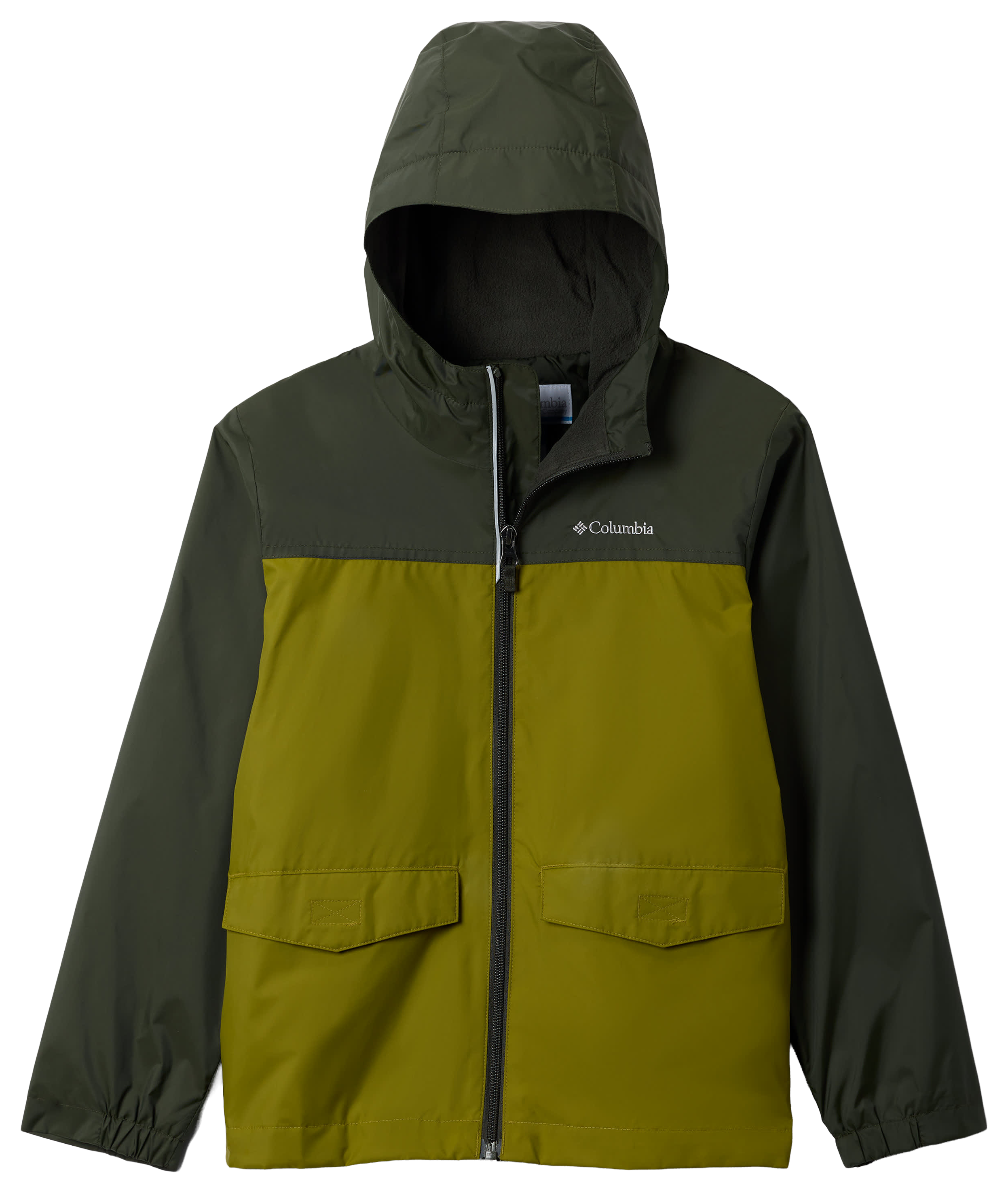 Image of Columbia Rain-Zilla Jacket for Kids - Greenscape/Mossy Green