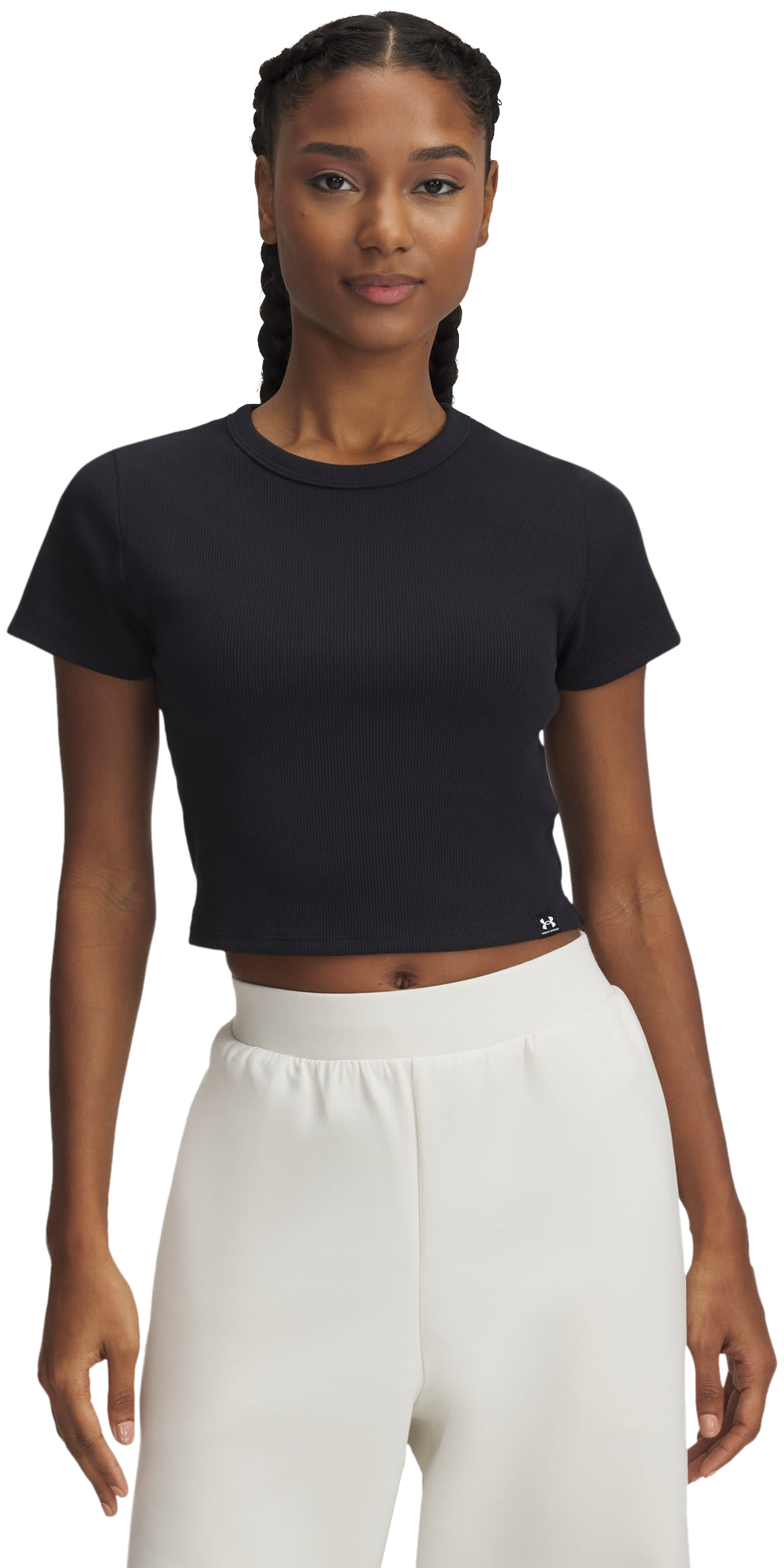 Image of Under Armour Rival Rib Baby T-Shirt - Black/White