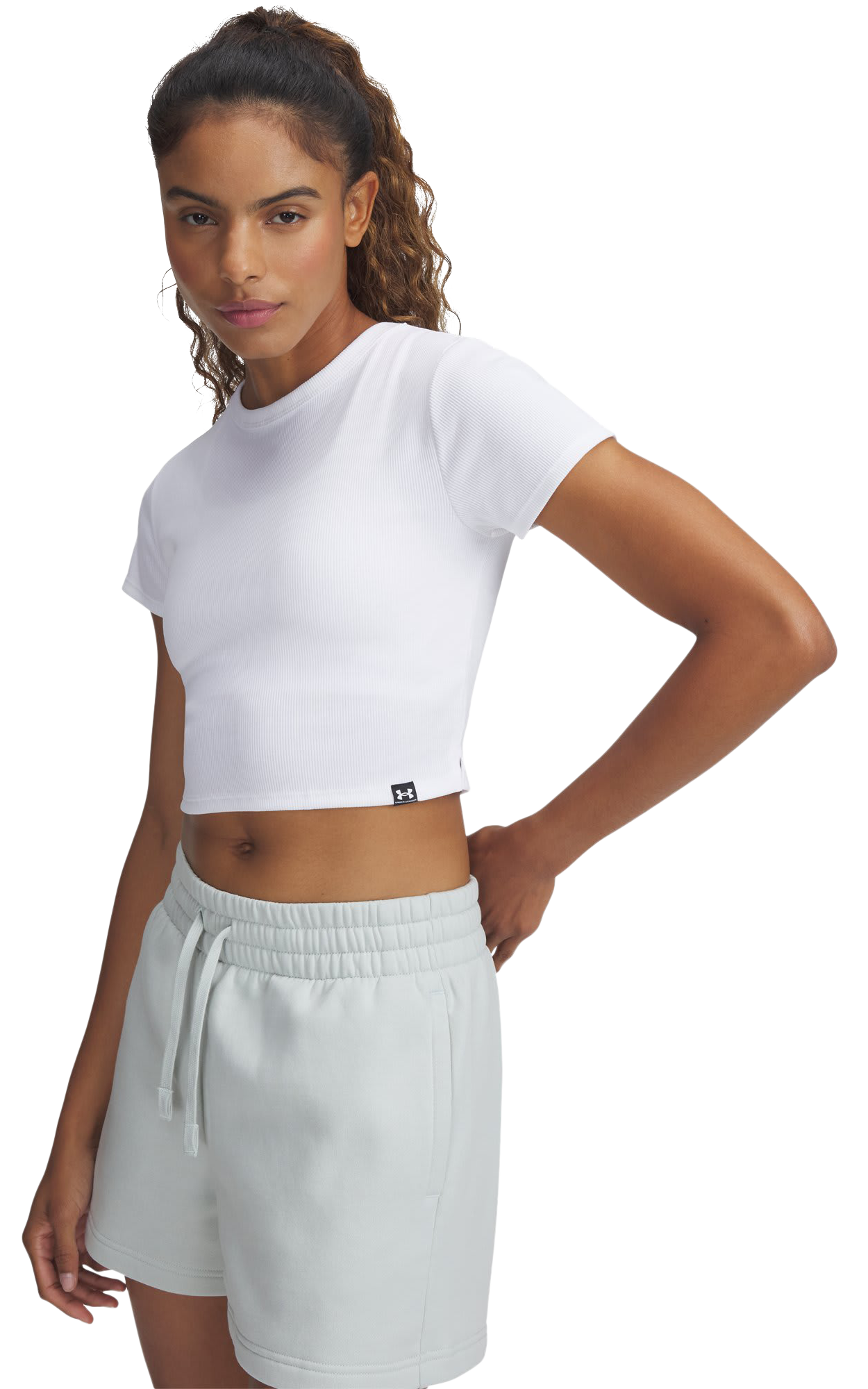 Image of Under Armour Rival Rib Baby T-Shirt - White/White