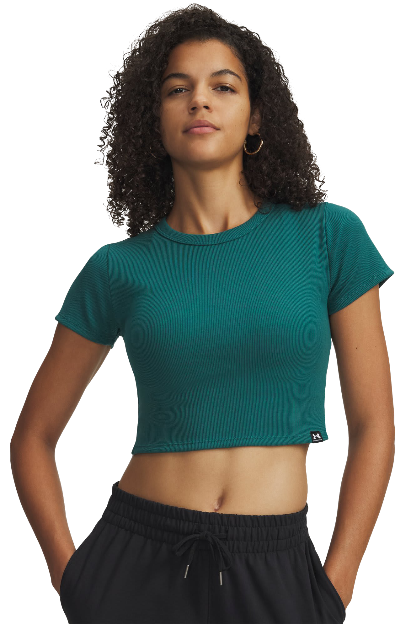 Image of Under Armour Rival Rib Baby T-Shirt - Rack Green/White