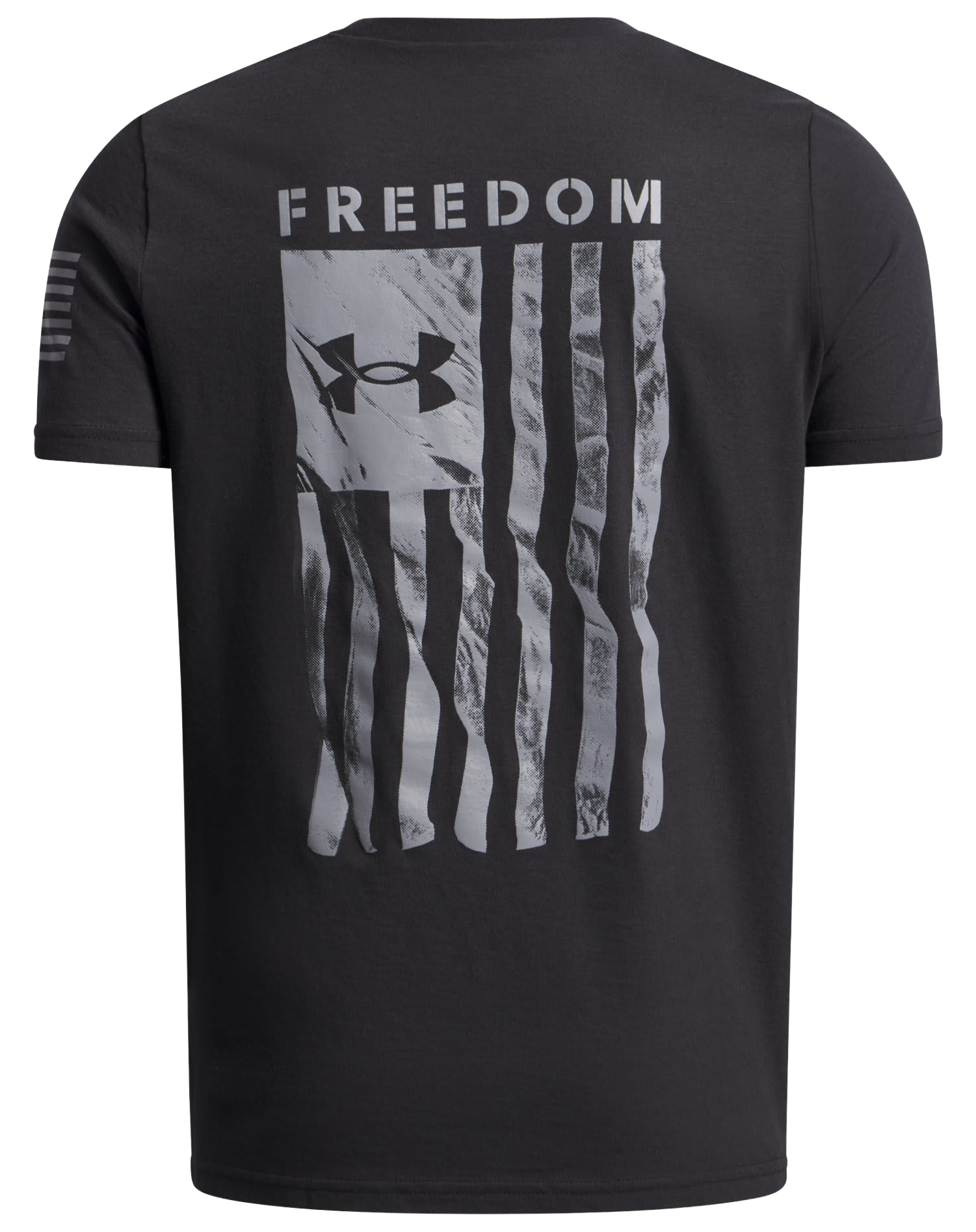 Image of Under Armour Freedom Flag Short-Sleeve T-Shirt for Kids - Black/Steel