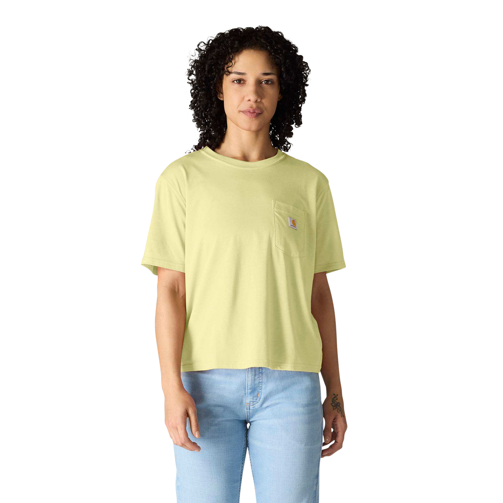 Image of Carhartt TENCEL Fiber Series Loose-Fit Short-Sleeve T-Shirt - Celestial Yellow