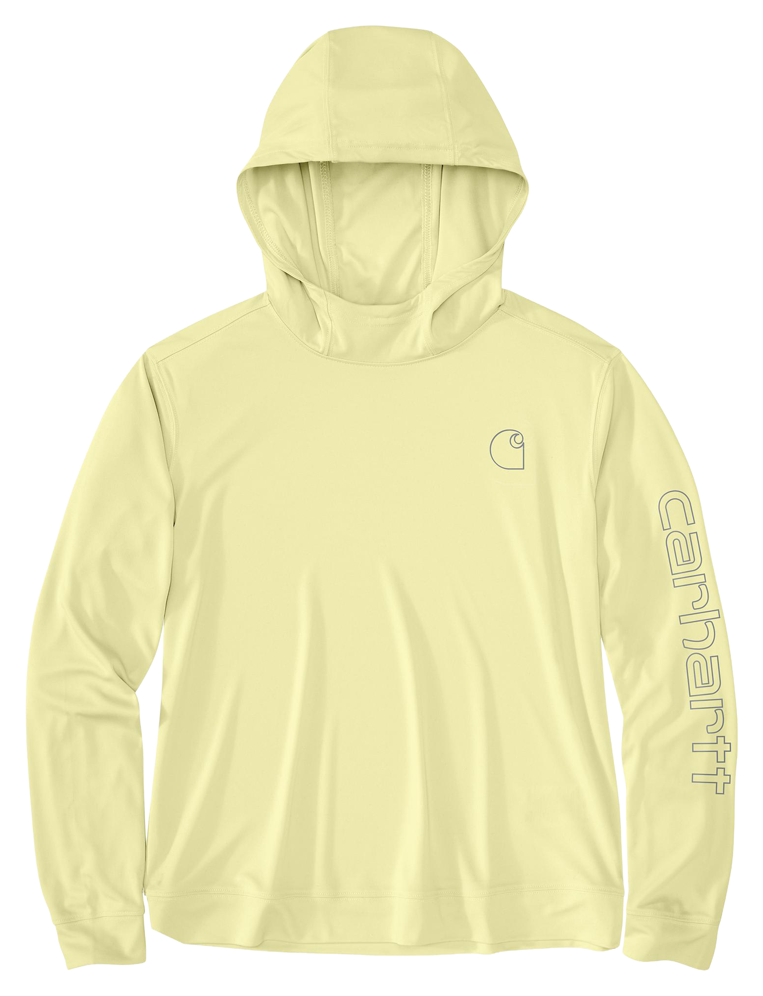 Image of Carhartt Force Sun Defender Lightweight Long-Sleeve Hooded Shirt - Celestial Yellow