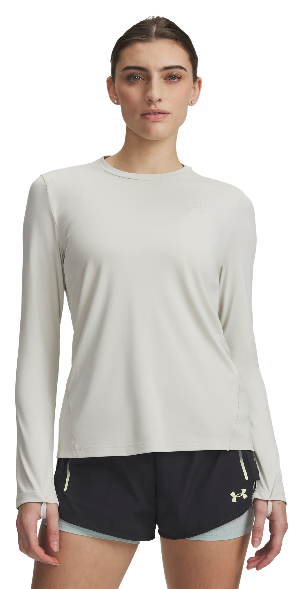 Image of Under Armour Explor UPF Crew-Neck Long-Sleeve Shirt - Summit White