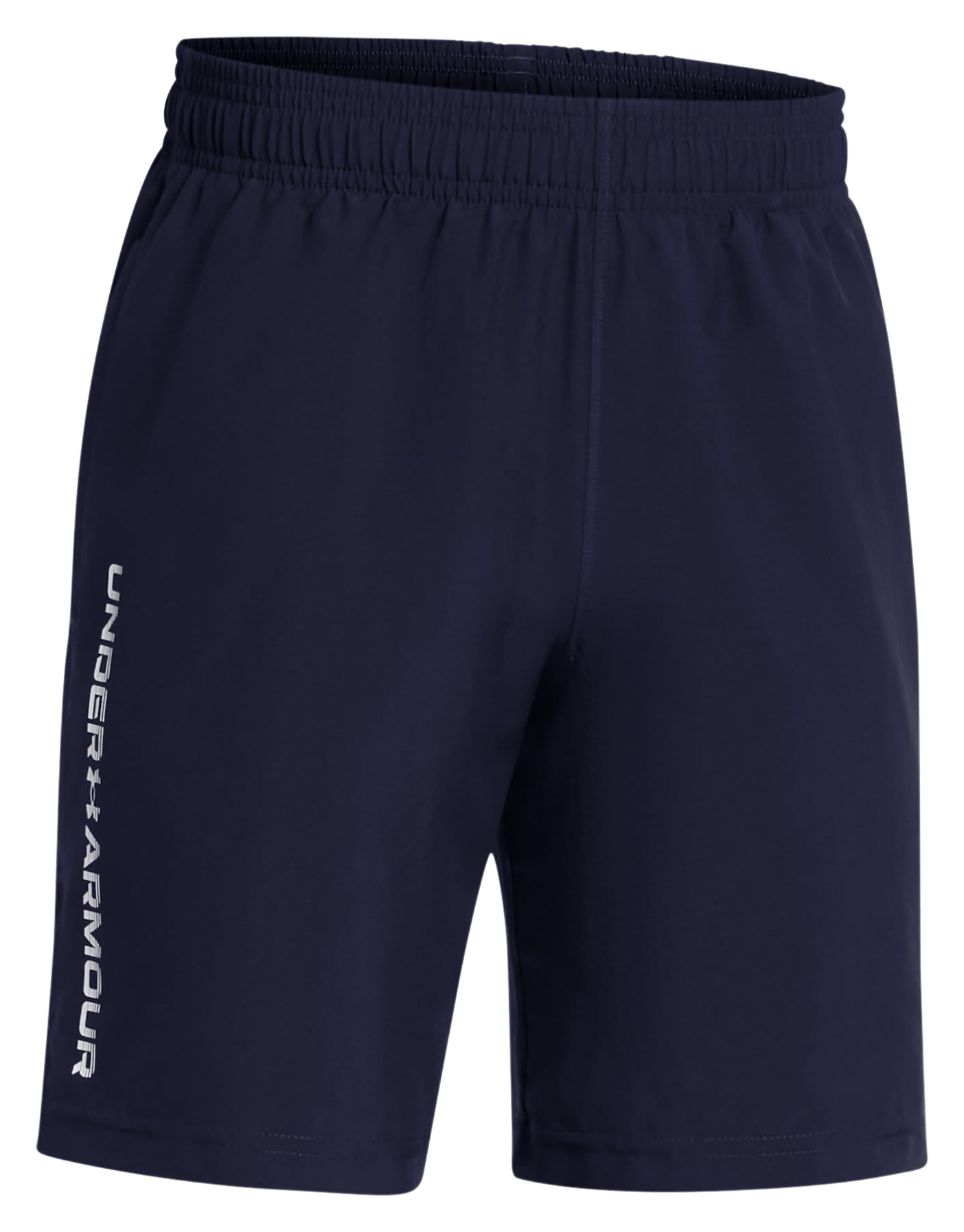 Image of Under Armour Tech Woven Wordmark Shorts for Kids - Midnight Navy/White