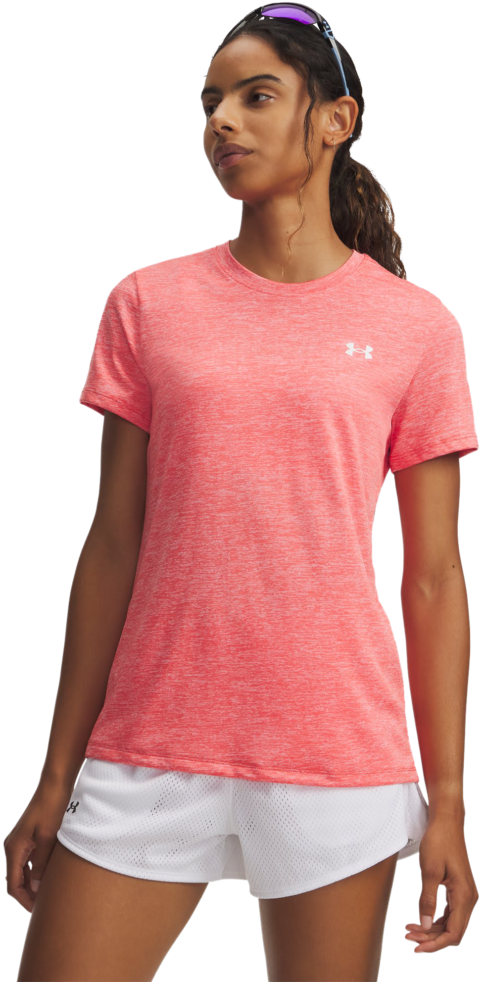 Image of Under Armour Tech Twist Short-Sleeve T-Shirt - Venom Red/White