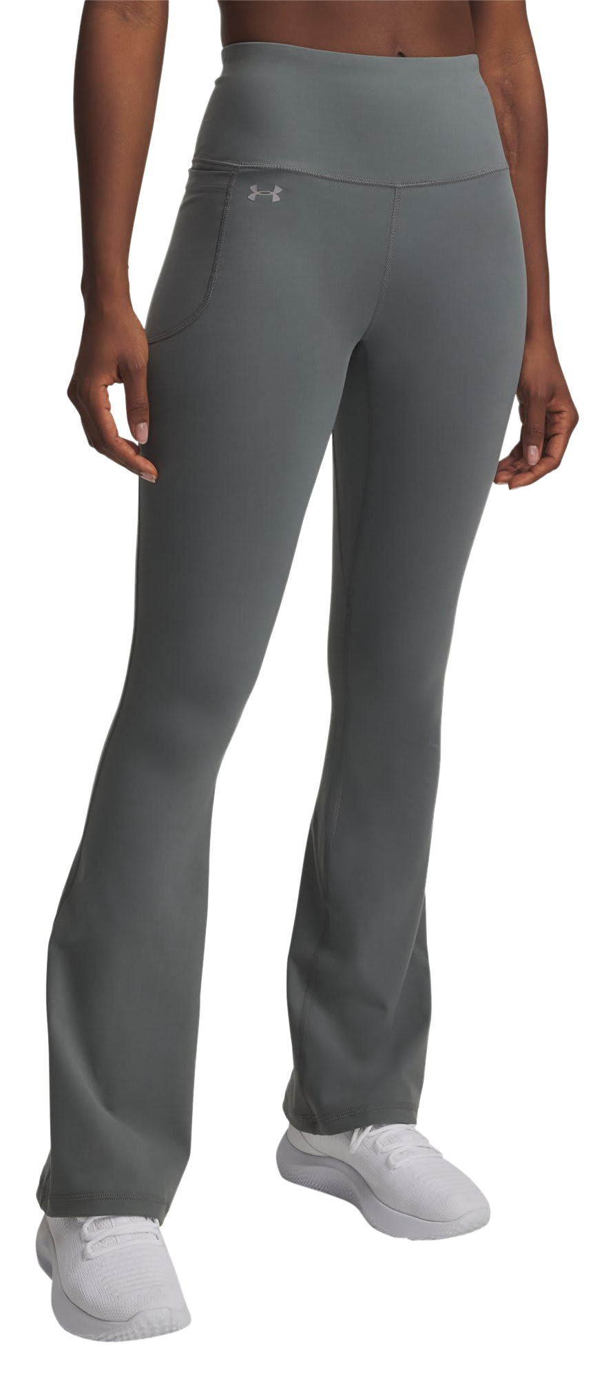 Image of Under Armour Motion Flare Pants - Clay Green/Titanium