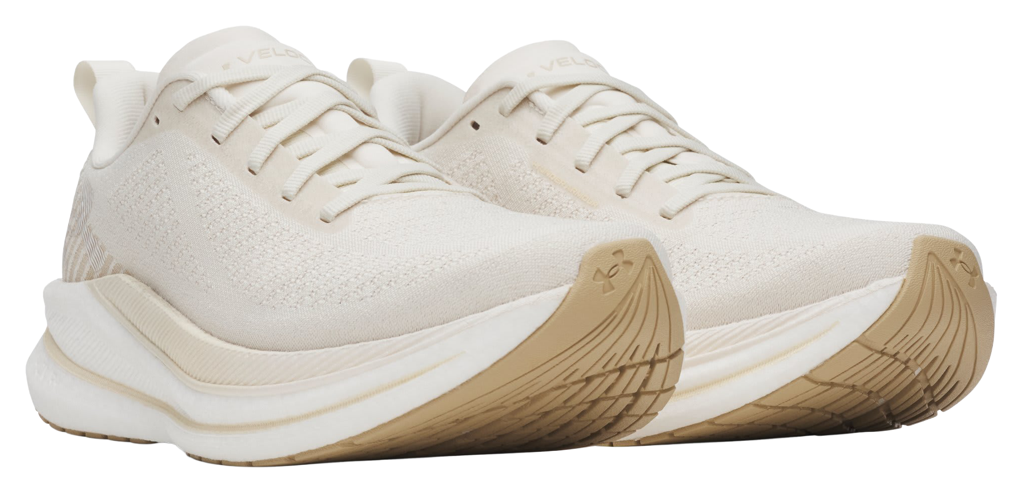 Image of Under Armour Velociti SPD 5 Running Shoes for Women - Stone/Sandstorm/White
