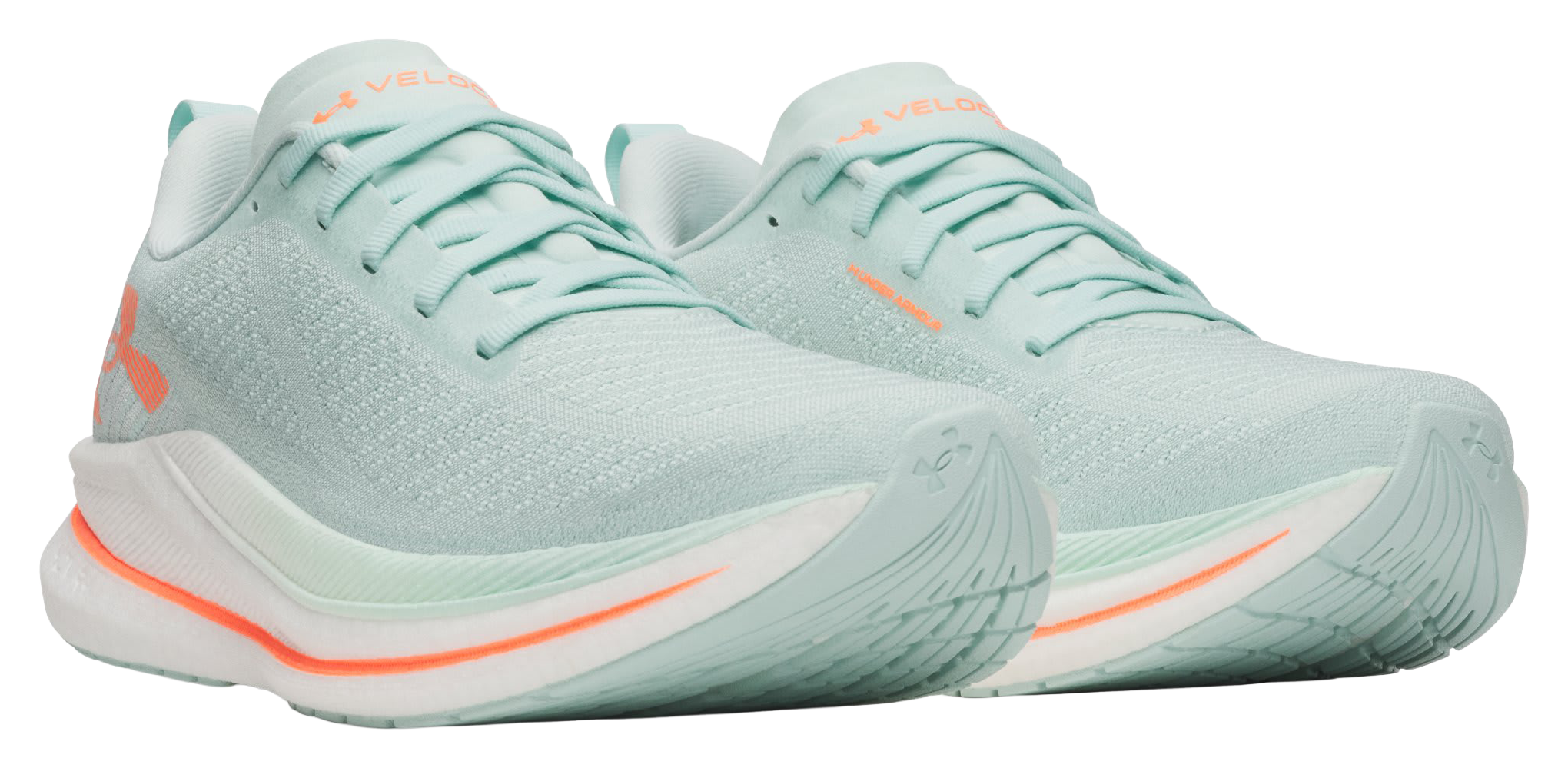 Image of Under Armour Velociti SPD 5 Running Shoes for Women - Refresh Mint/White/Electric Tangerine