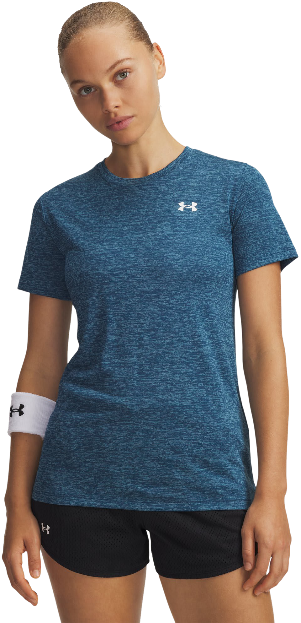 Image of Under Armour Tech Twist Short-Sleeve T-Shirt - Wham Blue/White