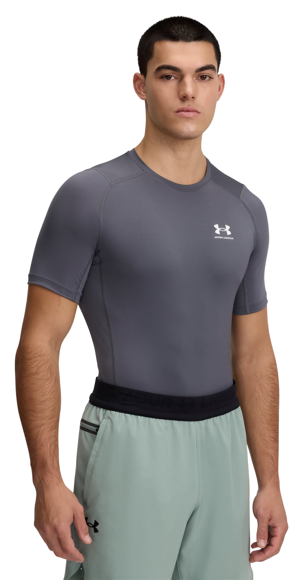 Image of Under Armour HeatGear Short-Sleeve T-Shirt - Gray