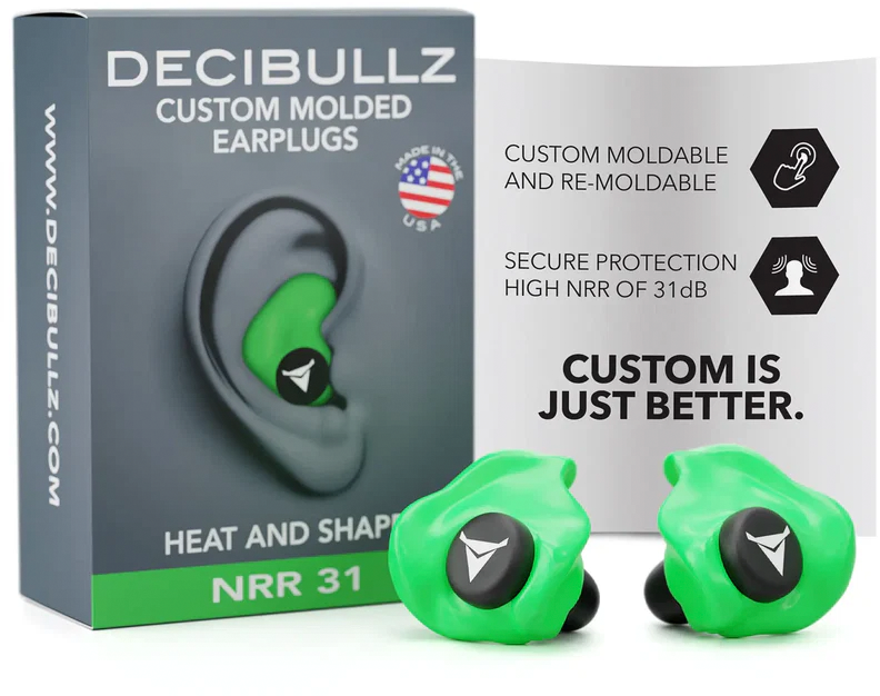 Image of Decibullz PRO Custom Molded Earplugs - Green