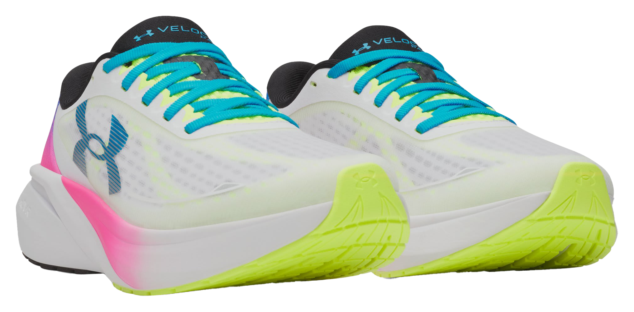 Image of Under Armour Velociti Pace Running Shoes for Women - White/Rebel Pink/Capri