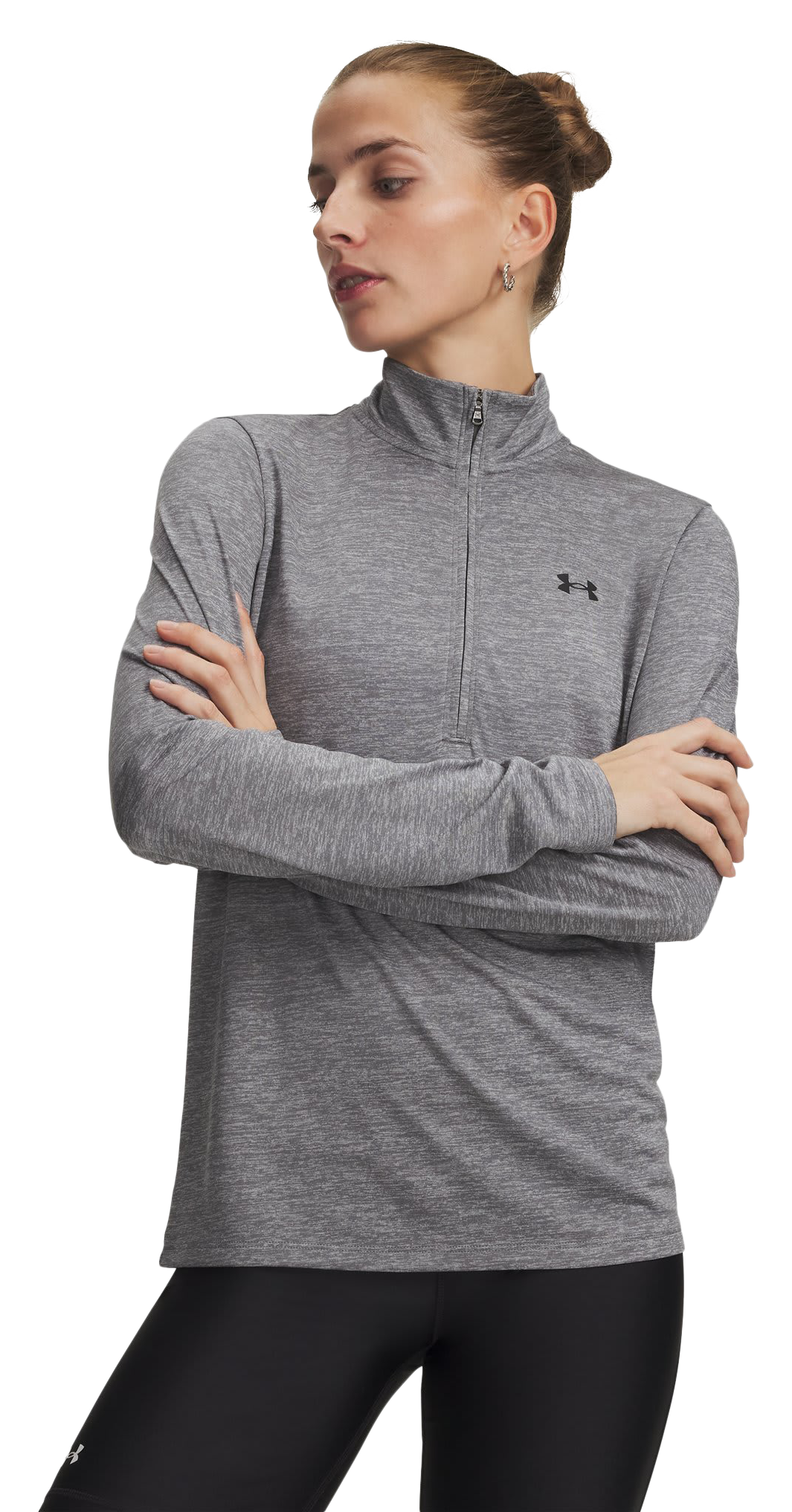 Image of Under Armour UA Tech Twist Half-Zip Pullover - Clay Green/Black