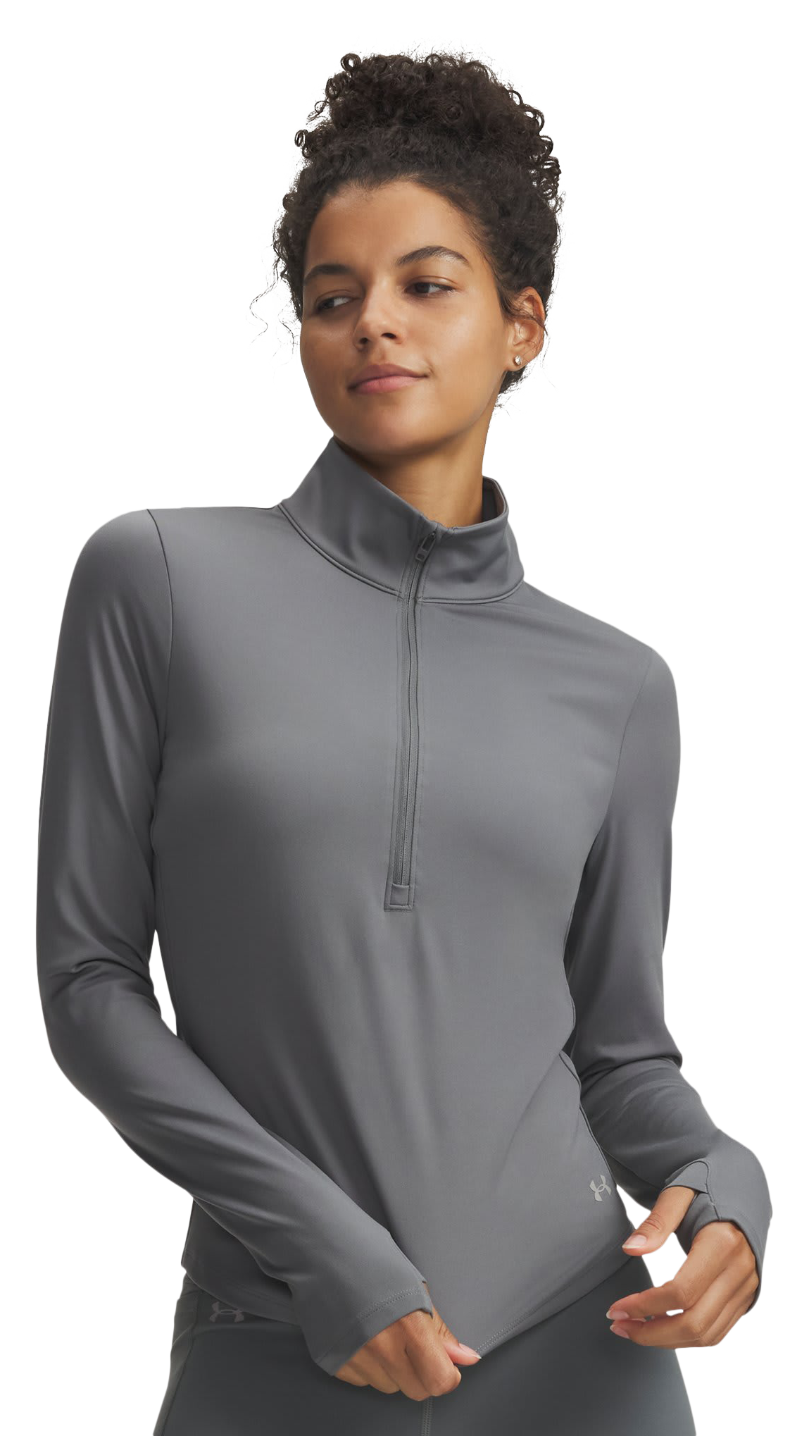 Image of Under Armour Motion Half-Zip Pullover - Clay Green/Titanium