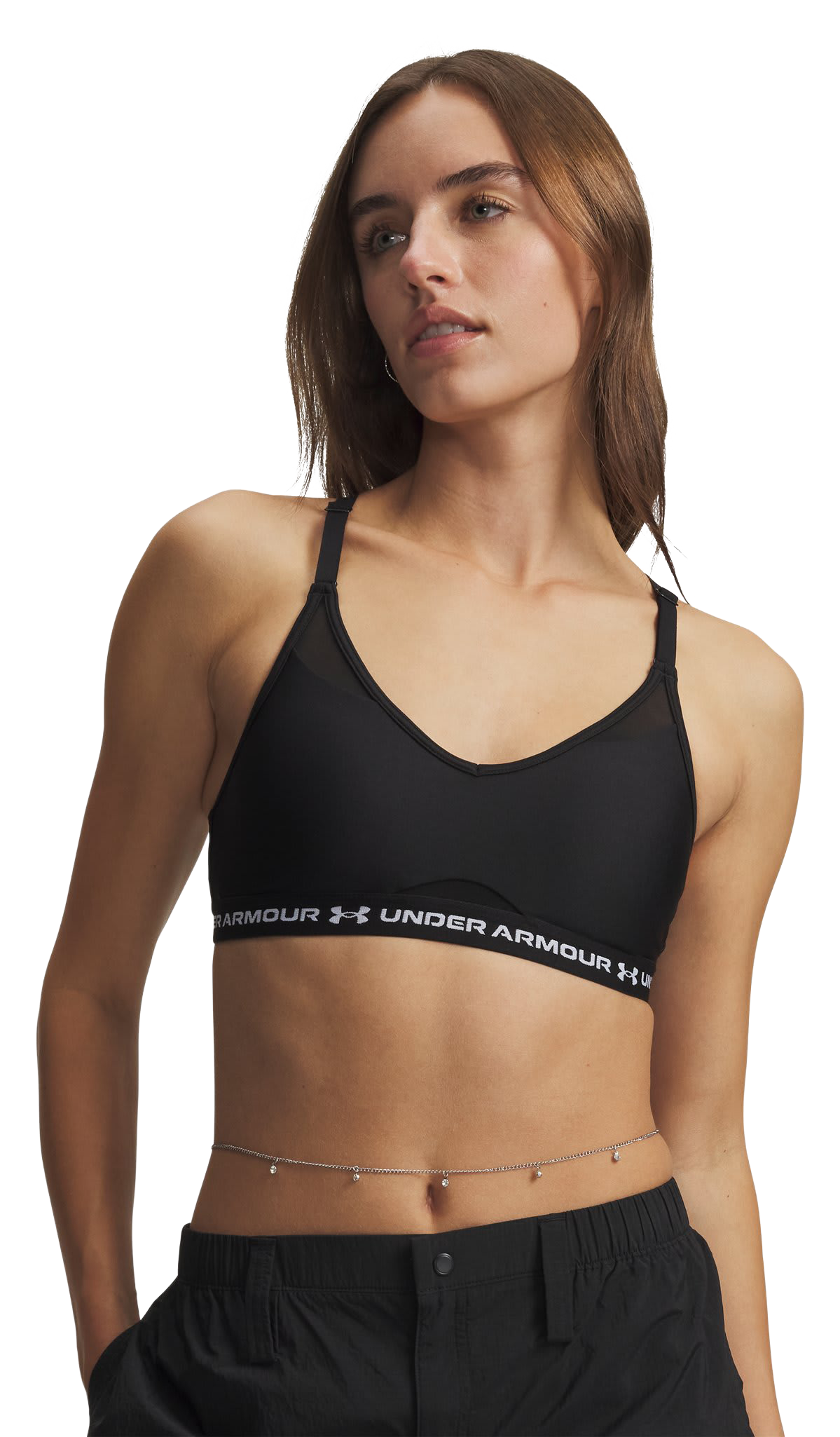 Image of Under Armour Crossback Low Sports Bra - Ultimate Black/White