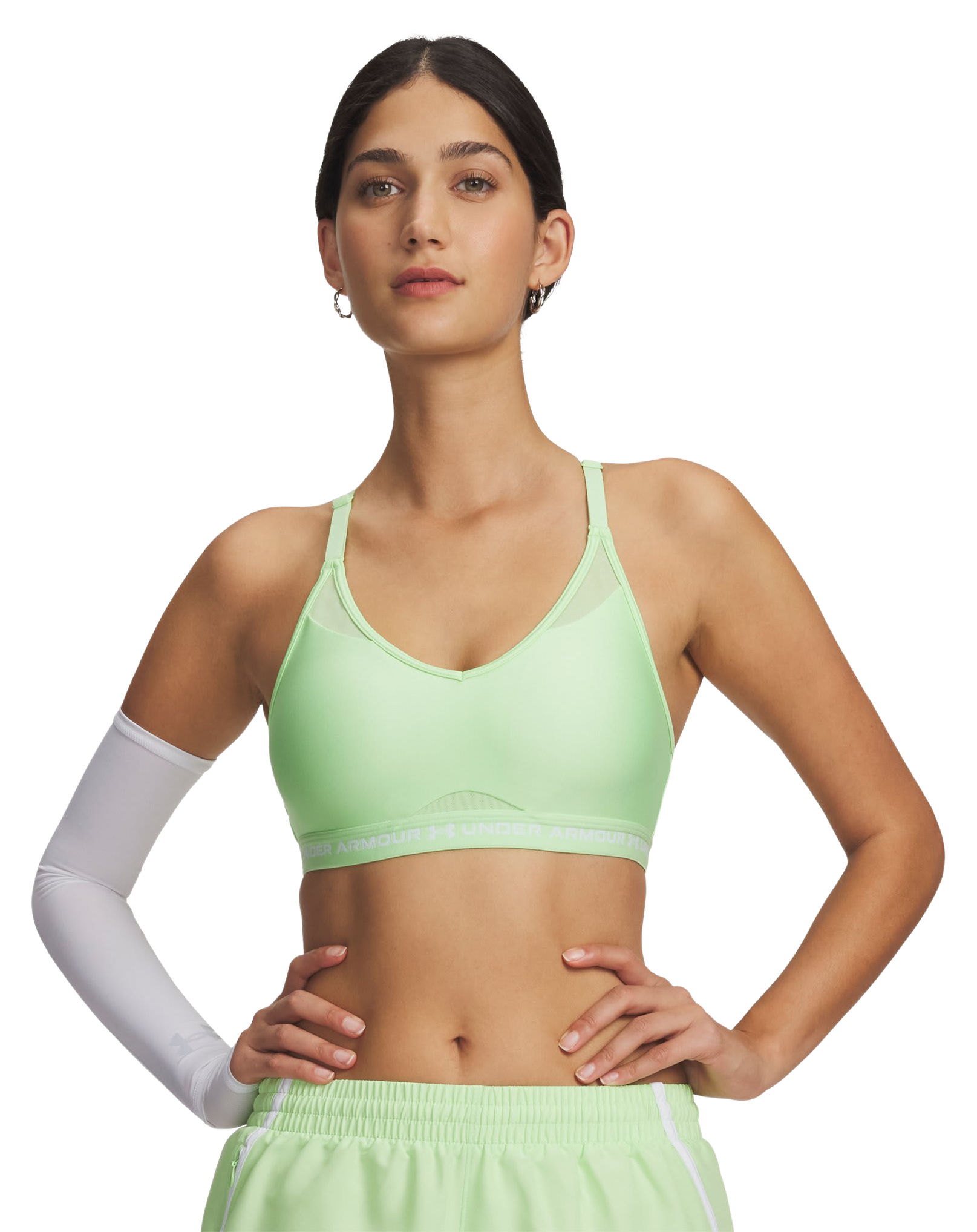 Image of Under Armour Crossback Low Sports Bra - Green