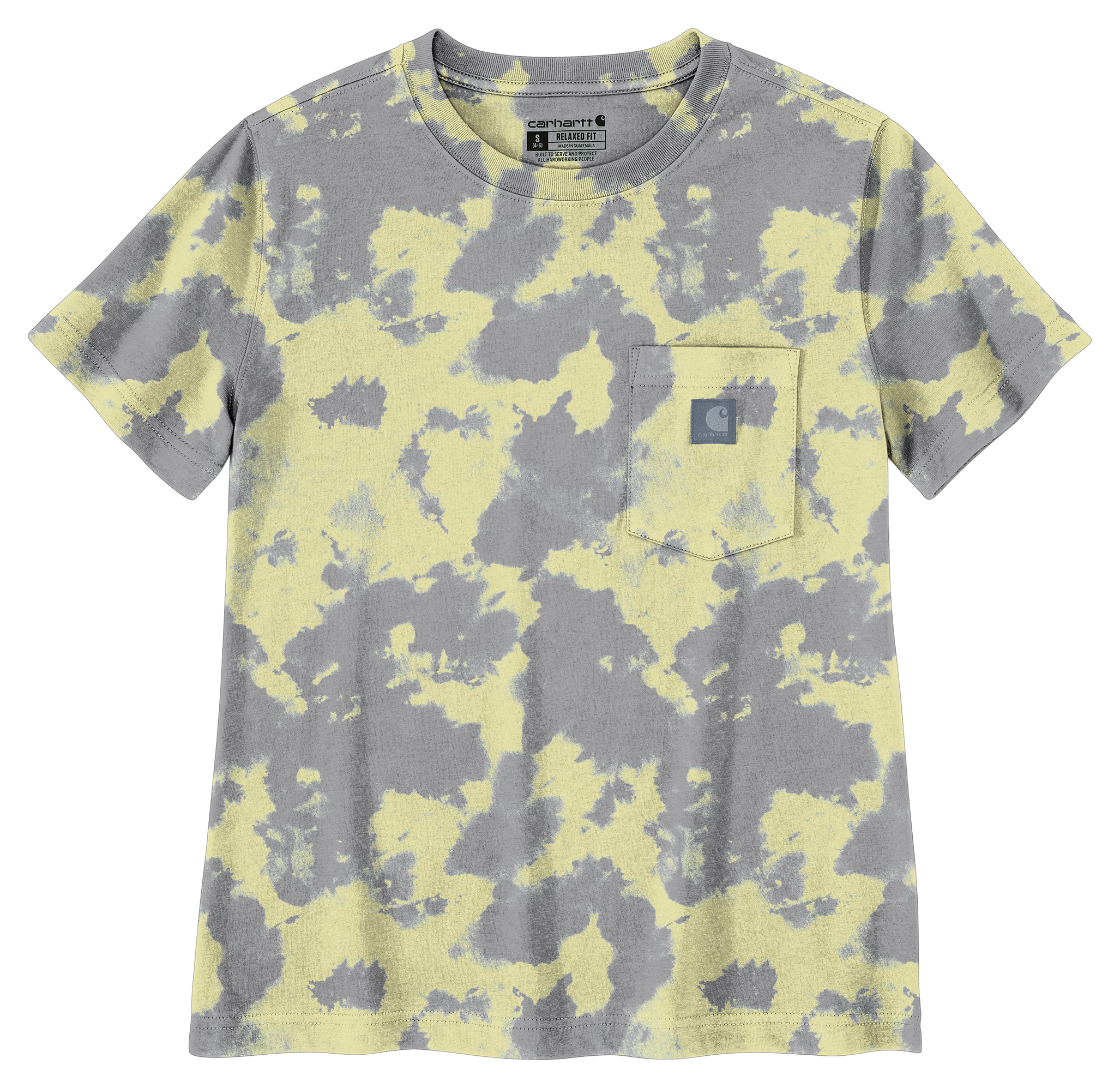 Image of Carhartt Irvine Relaxed Short-Sleeve Pocket T-Shirt - Blue Aura Watercolor Camo