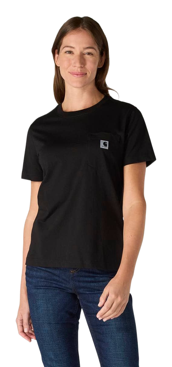 Image of Carhartt Irvine Relaxed Short-Sleeve Pocket T-Shirt - Black