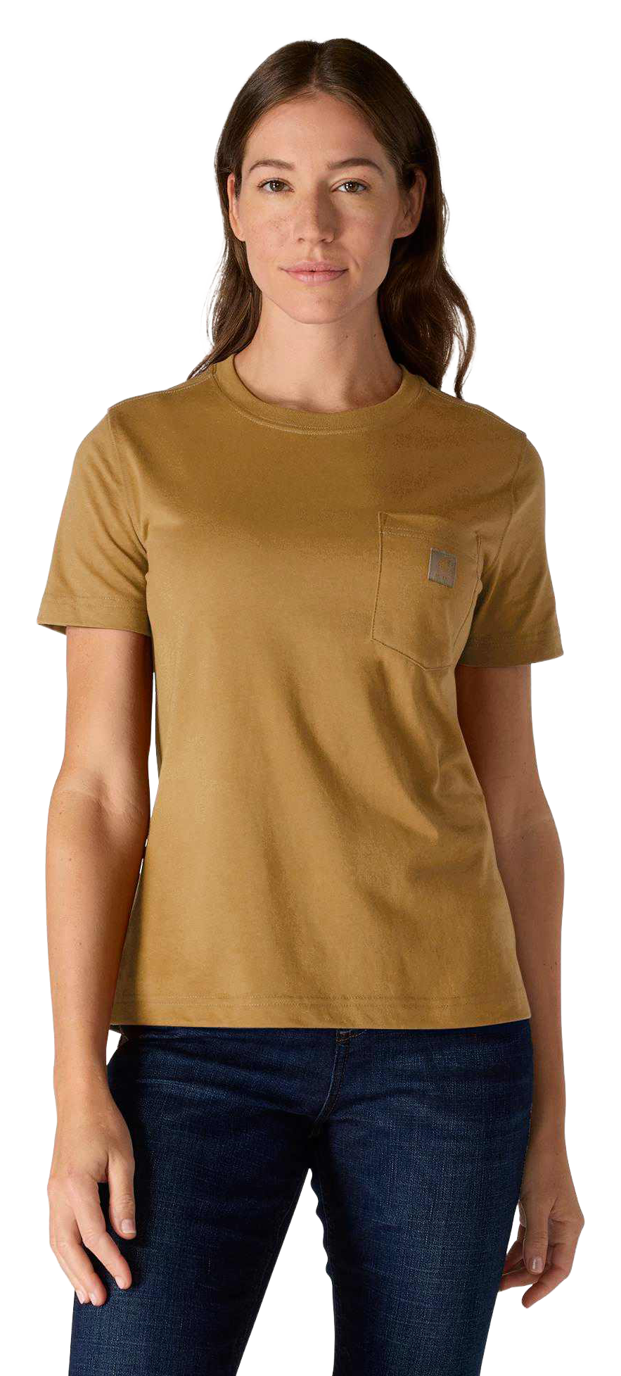 Image of Carhartt Irvine Relaxed Short-Sleeve Pocket T-Shirt - Carhartt Brown