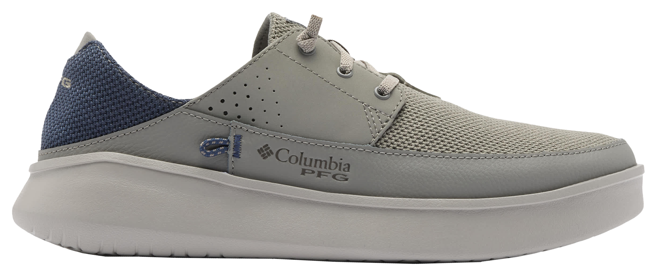 Image of Columbia PFG Boatside Breathe Relaxed Slip-On Shoes for Men - Stratus/Nocturnal