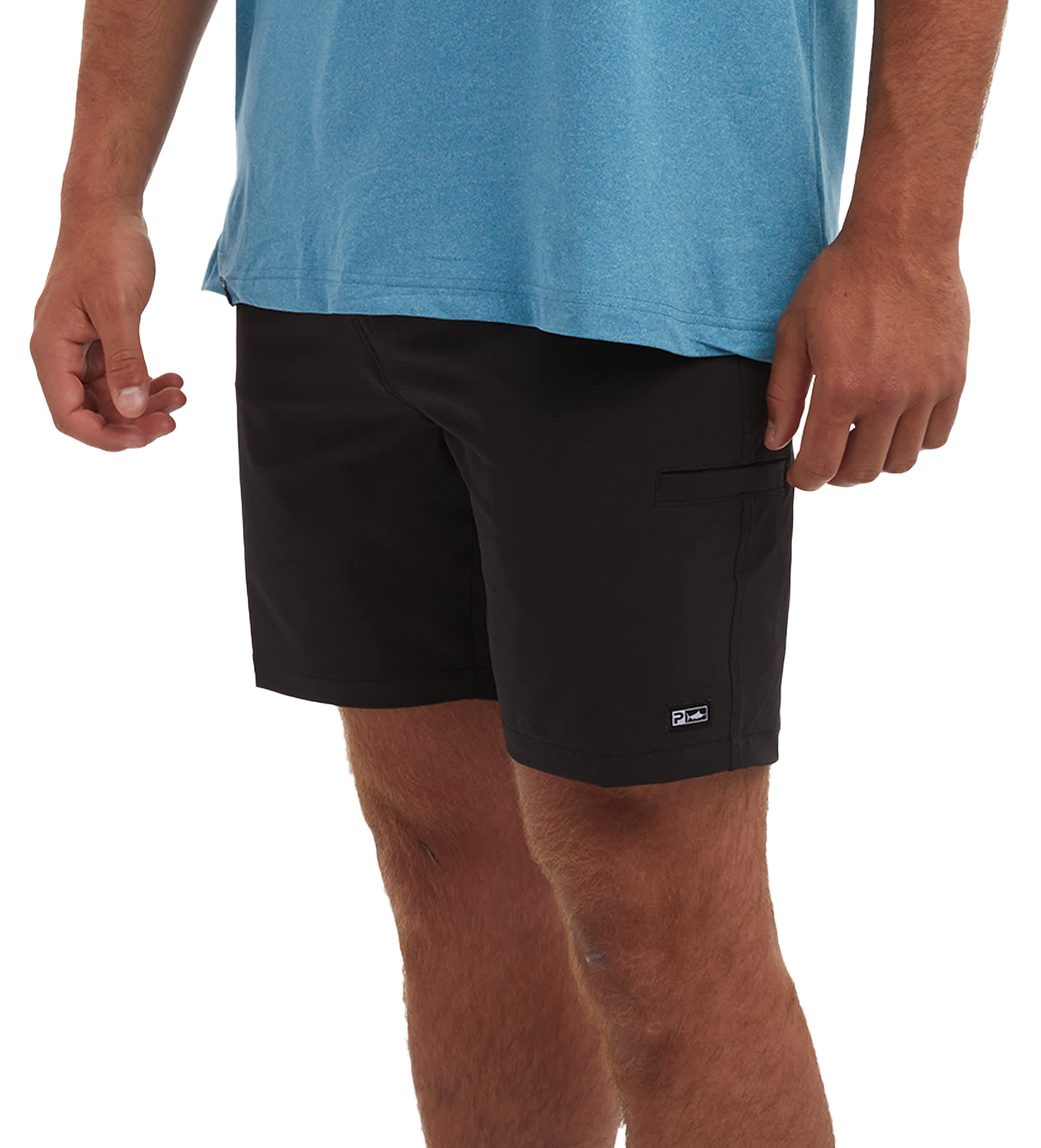 Image of "Pelagic Mako 18"" Hybrid Shorts - Black"