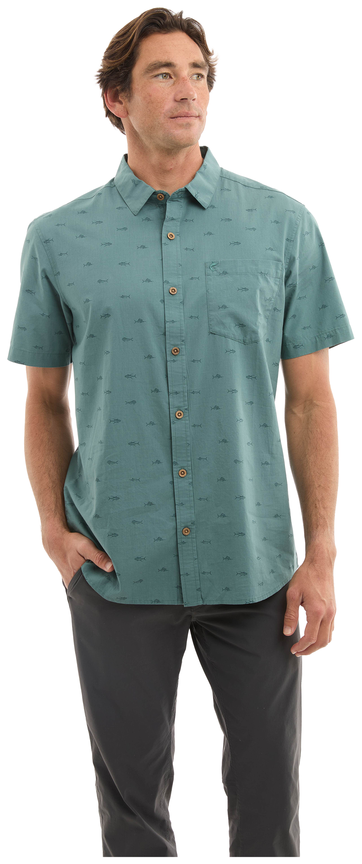 Image of Pelagic Knockdown Short-Sleeve Button-Down Shirt - North Atlantic