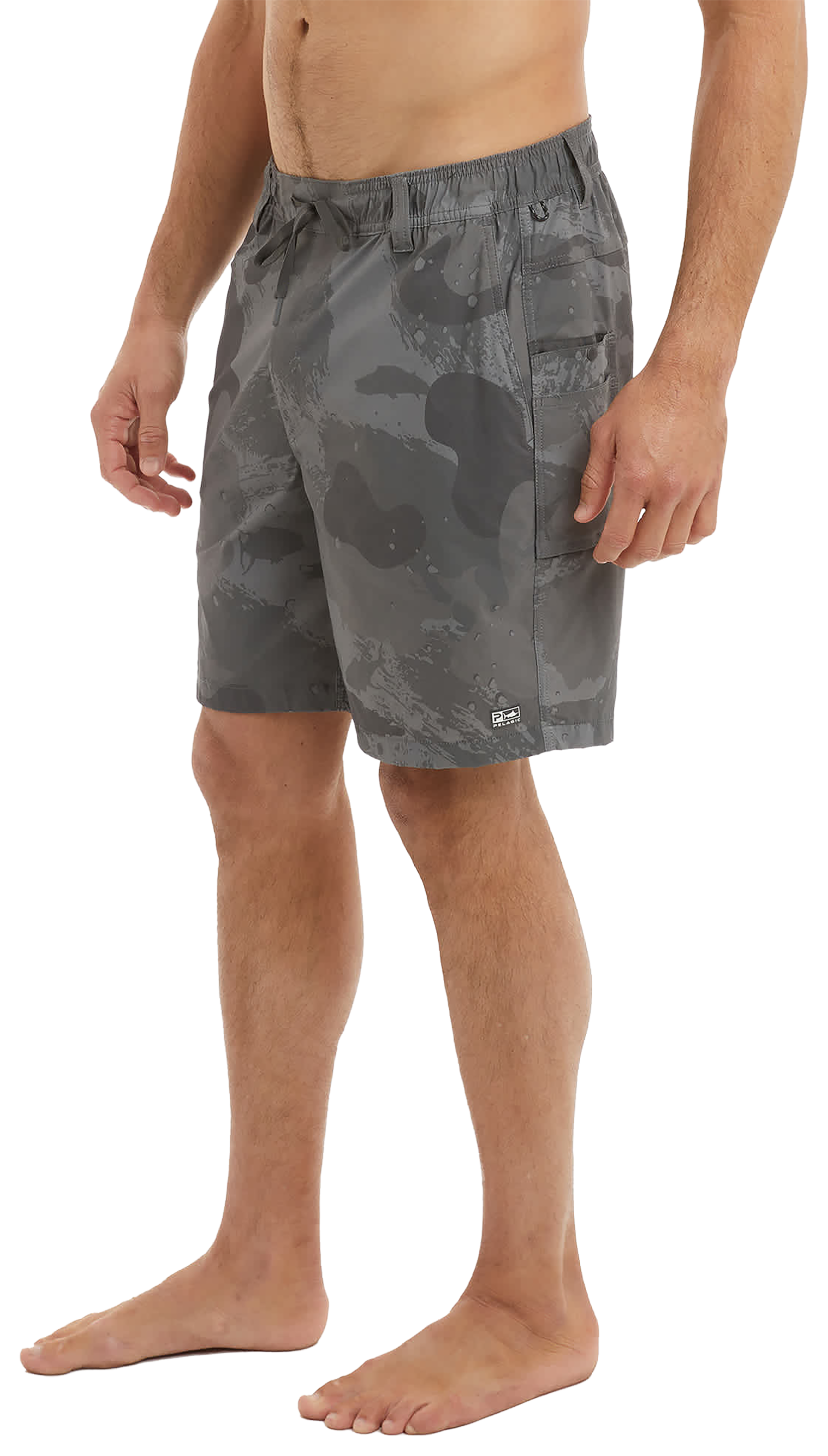 Image of Pelagic Palomar Elastic-Waist Shorts - Light Grey