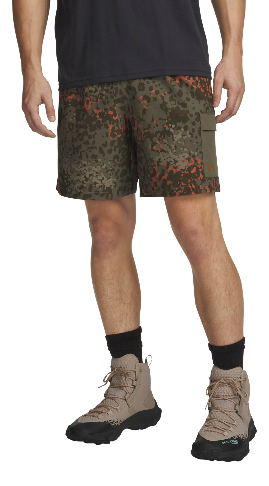 Image of Under Armour Outdoor Hybrid Shorts - Marine OD Green/Tundra