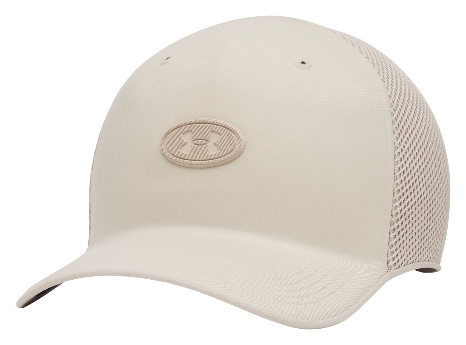 Image of Under Armour StealthForm Mid Patch Trucker Cap - Timberwolf Taupe