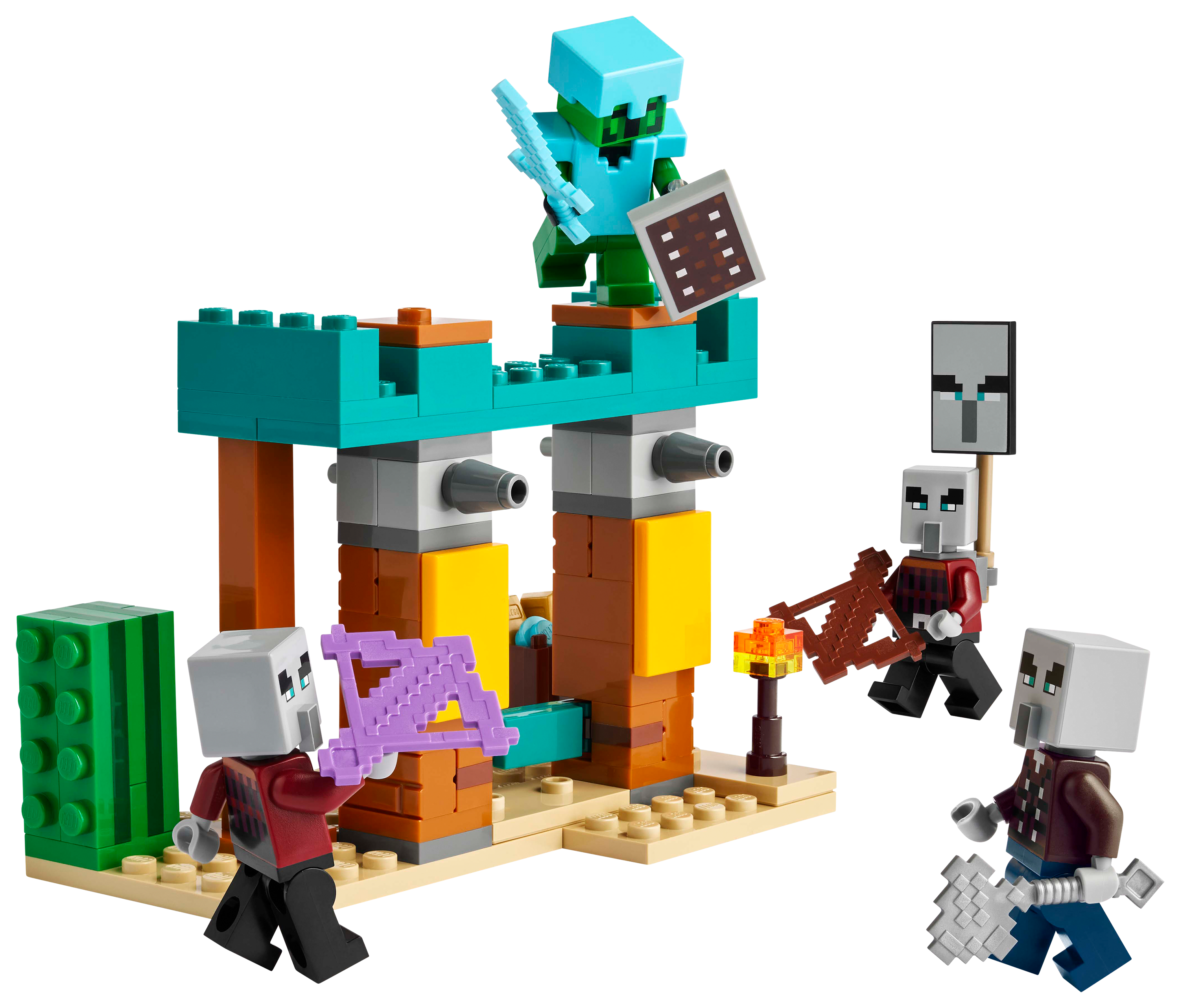 Image of Lego Mincecraft The Illager Desert Patrol Set