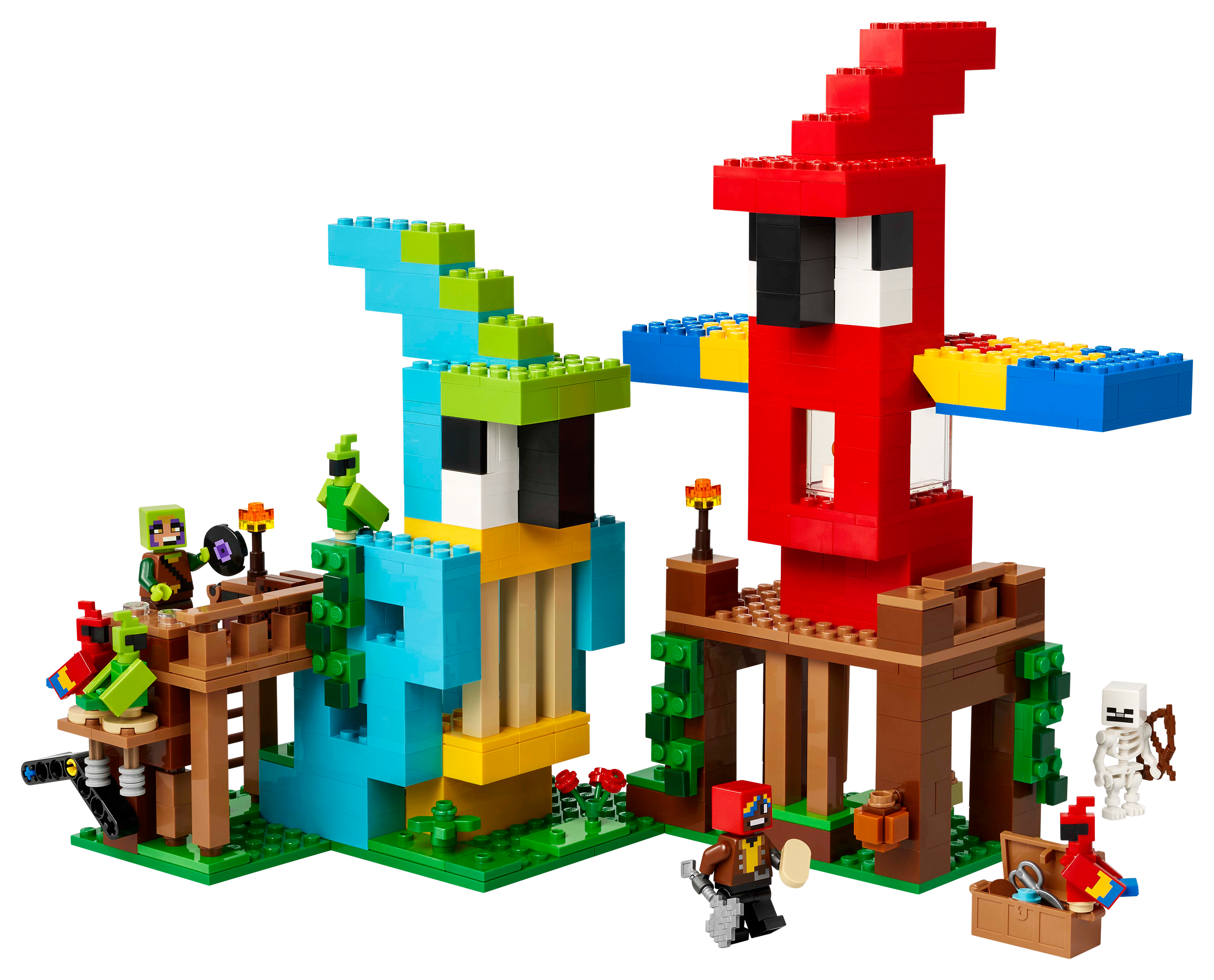 Image of LEGO Minecraft The Parrot Houses Set