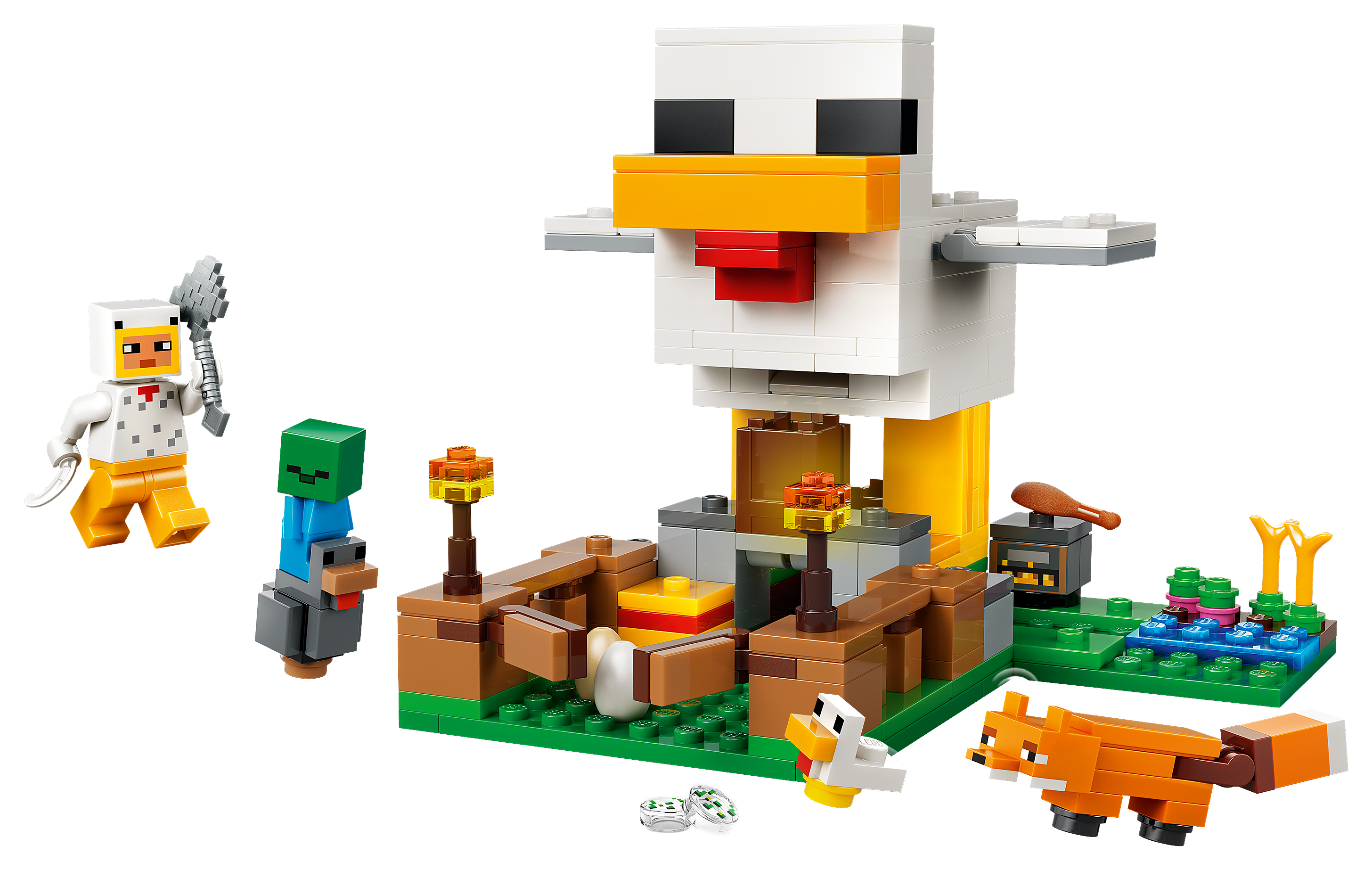 Image of LEGO Minecraft Chicken Farm Set