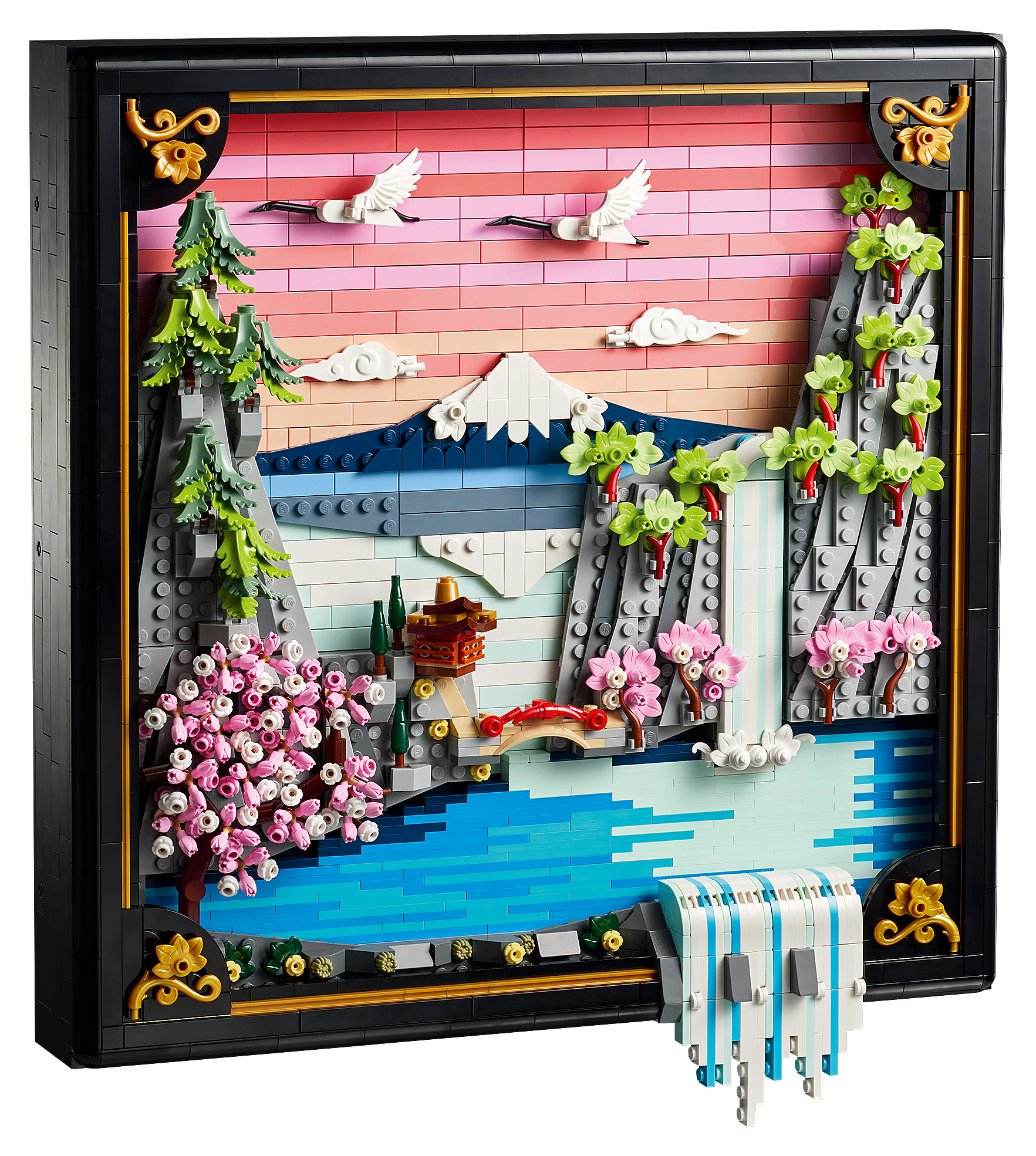 Image of LEGO Art Japanese Cherry Blossom Landscape Building Set