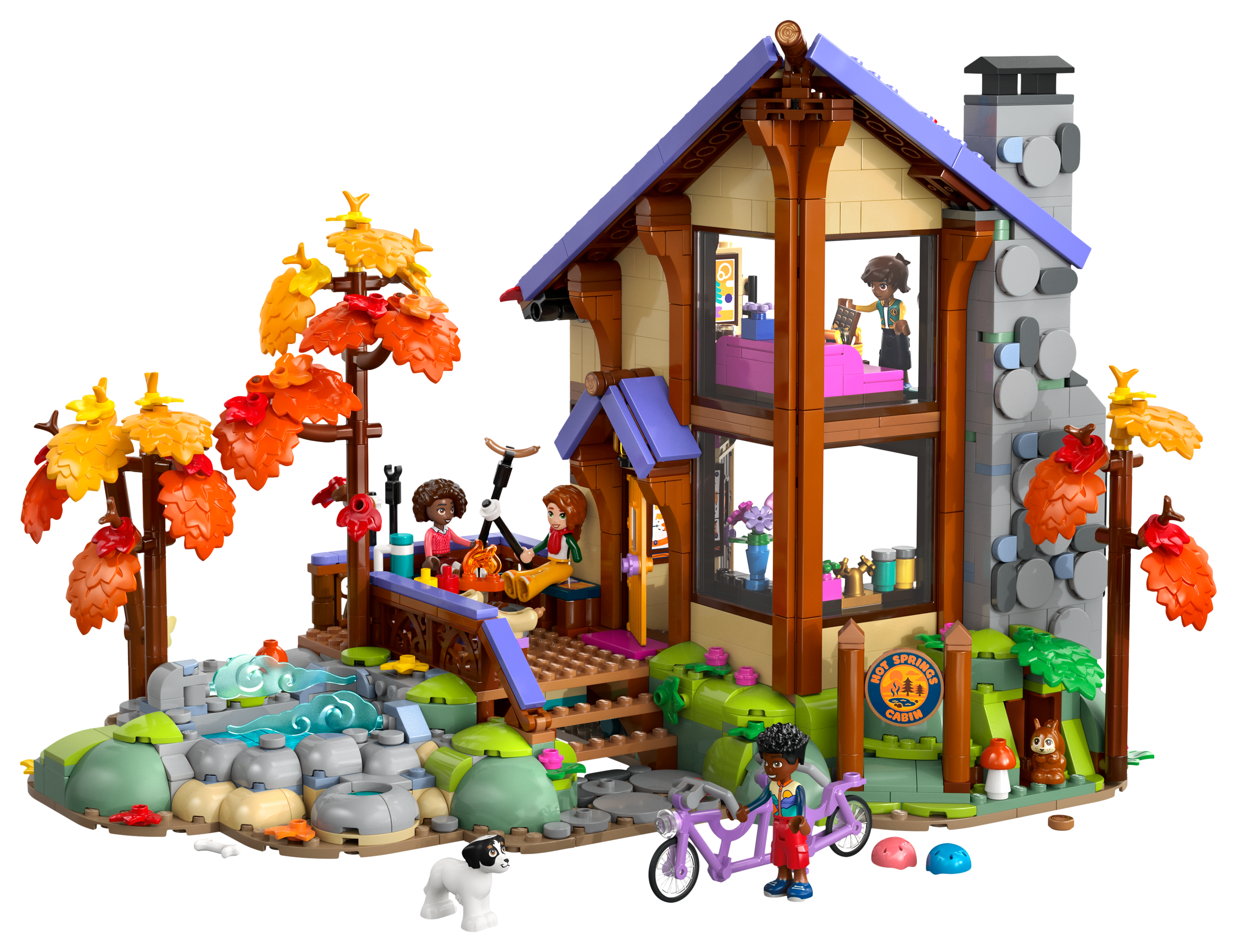 Image of LEGO Friends Cozy Fall Forest Cabin Set